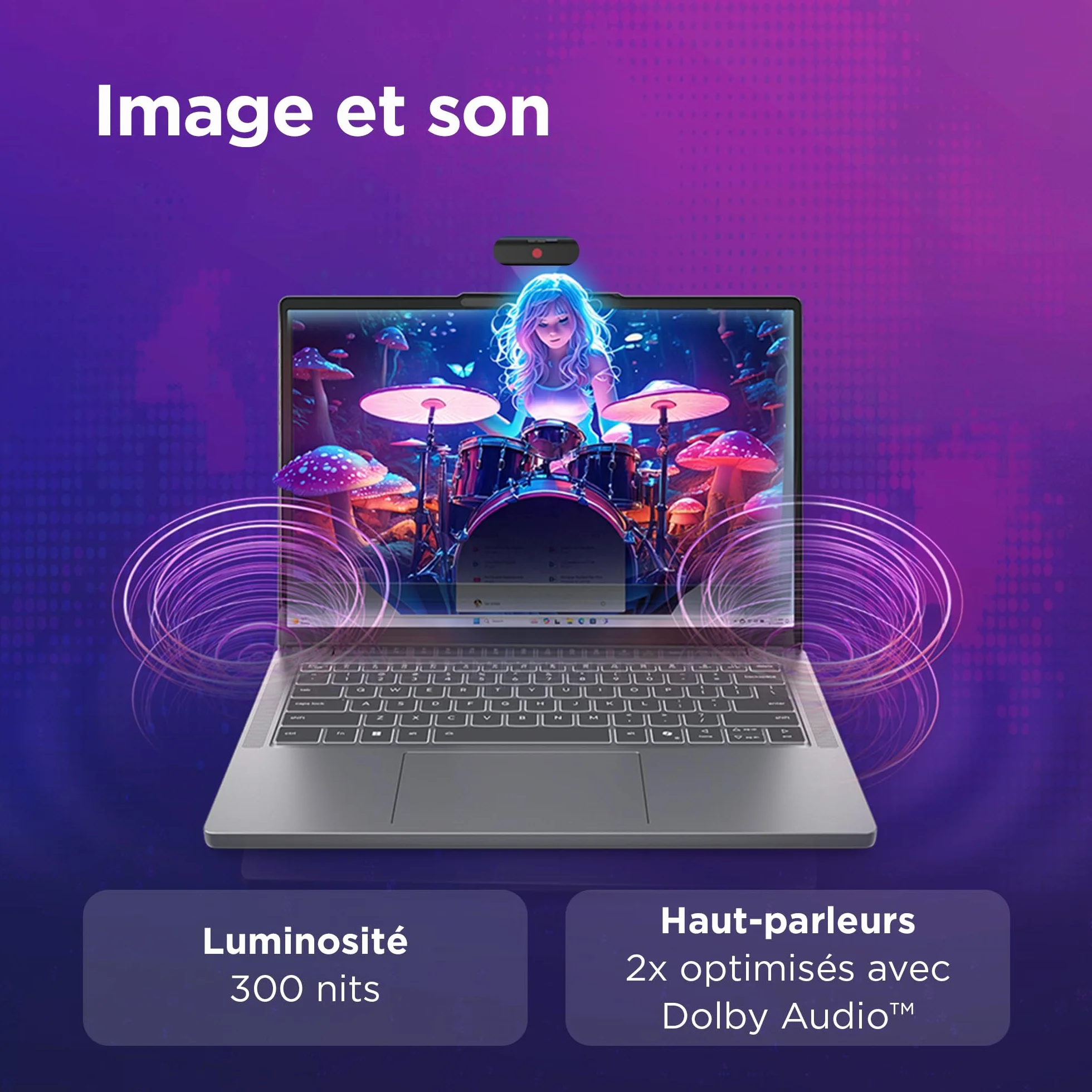 Lenovo IdeaPad Slim 3 14IRH10 Ordinateur Portable 14" WUXGA Intel Core i7-13620H RAM 16Go SSD 512Go Intel UHD Graphics Windows 11 Home Clavier AZERTY Français Gris
