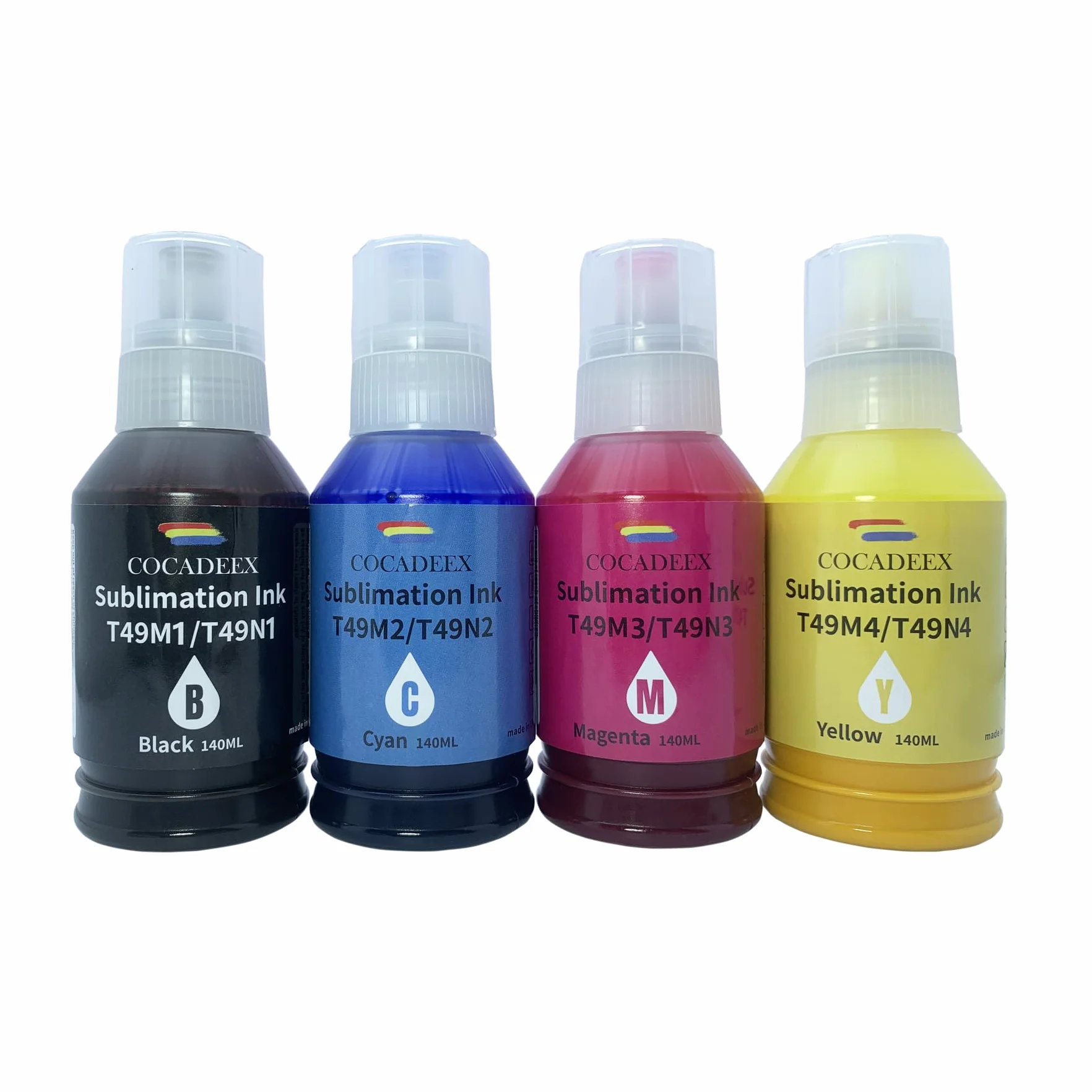Cartouches d'encre de sublimation T49N Lot de 4 compatibles SureColor F100 F500 F501