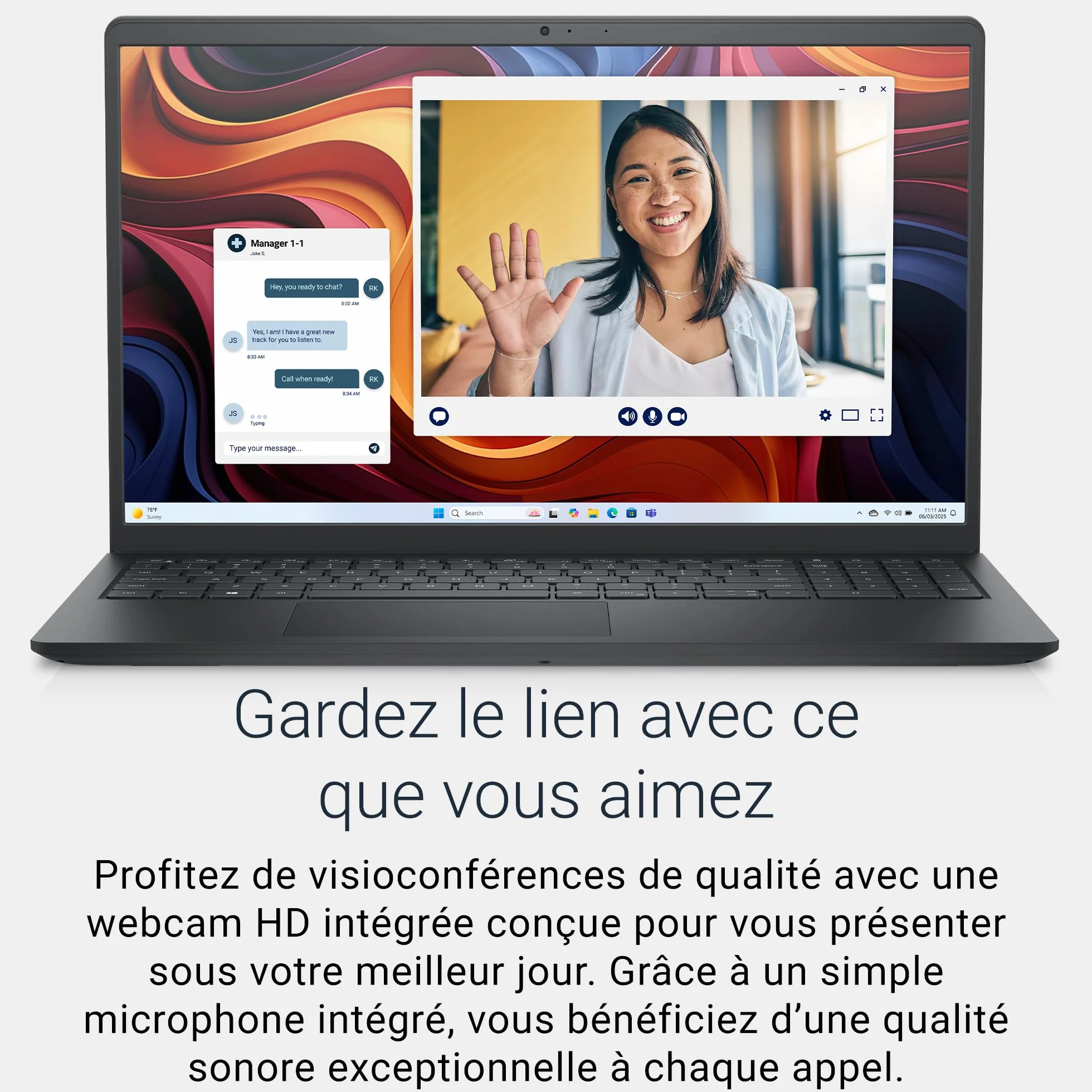 Dell 15 Laptop 15.6" FHD 120Hz AMD Ryzen 7 7730U 16GB RAM 1TB SSD AMD Radeon Graphics Windows 11 Home AZERTY Keyboard Carbon Black