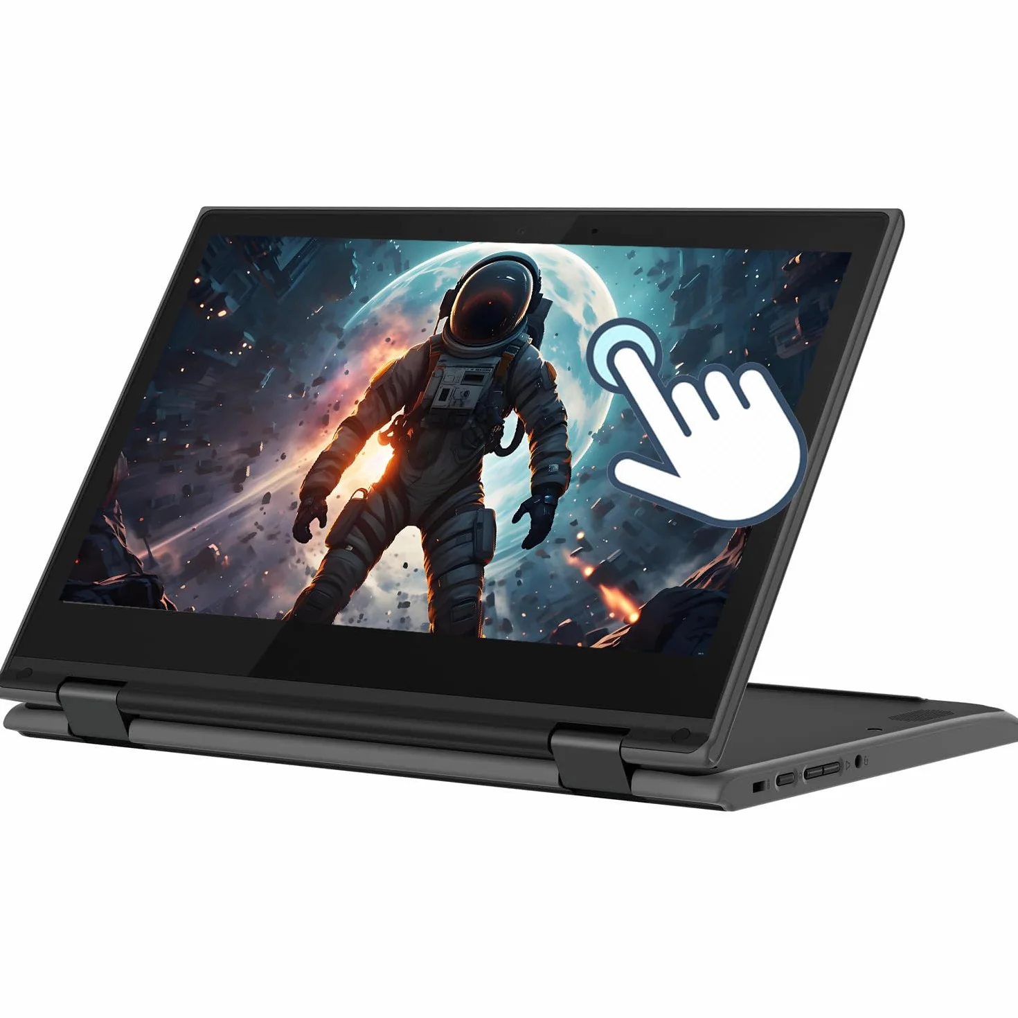 Lenovo Chromebook 300e Ordinateur Portable Tactile 2 en 1 11,6" Intel Celeron N4020 4 Go RAM SSD 32 Go Chrome OS Reconditionné