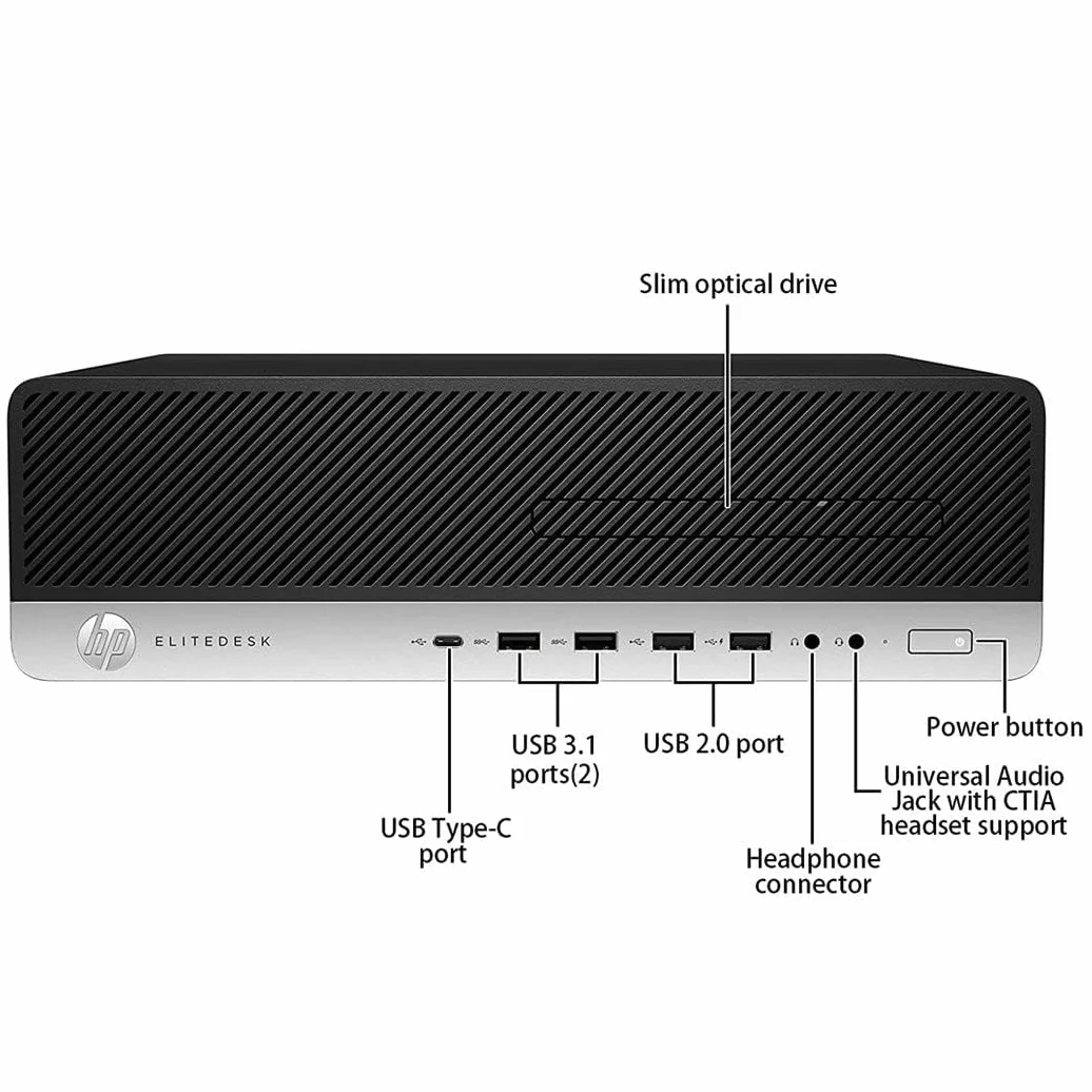 HP EliteDesk 800 G3 SFF Ordinateur de bureau Intel Core i5-6600 16 Go RAM SSD 256 Go WiFi Bluetooth Windows 11 Pro Reconditionné