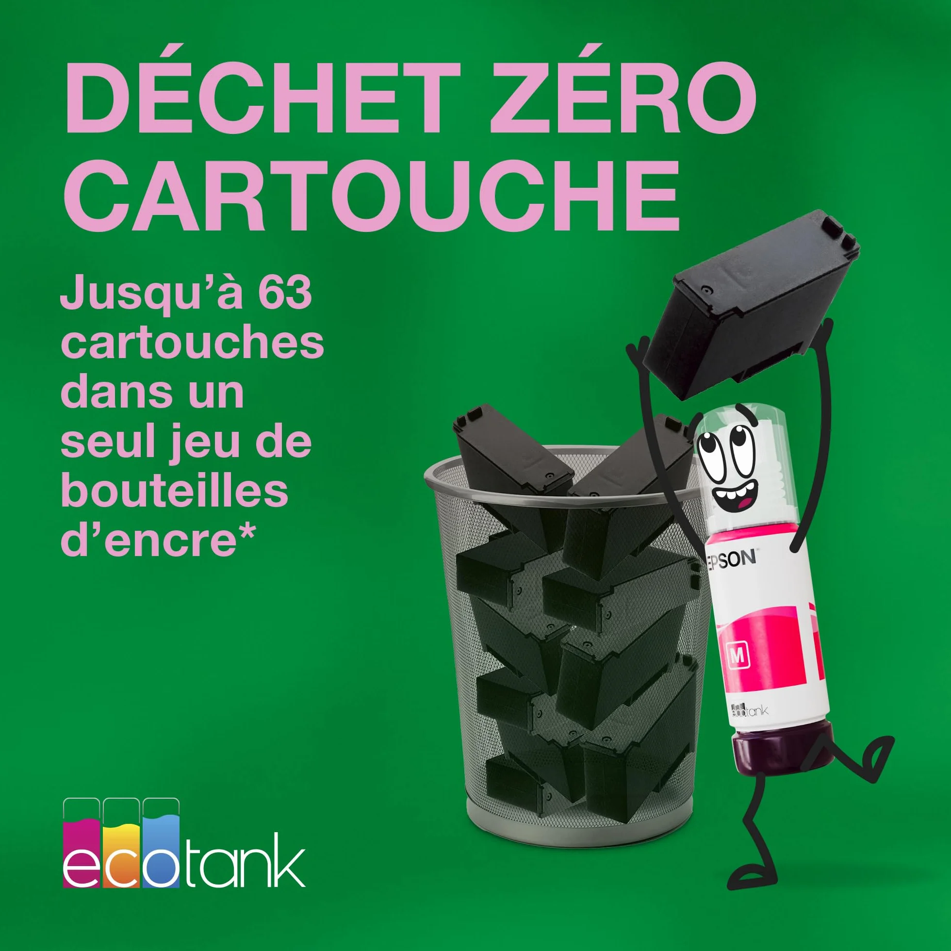 Epson EcoTank ET-3950 Imprimante Multifonction A4 Wi-Fi Recto Verso Auto Écran LCD ADF 35 Feuilles