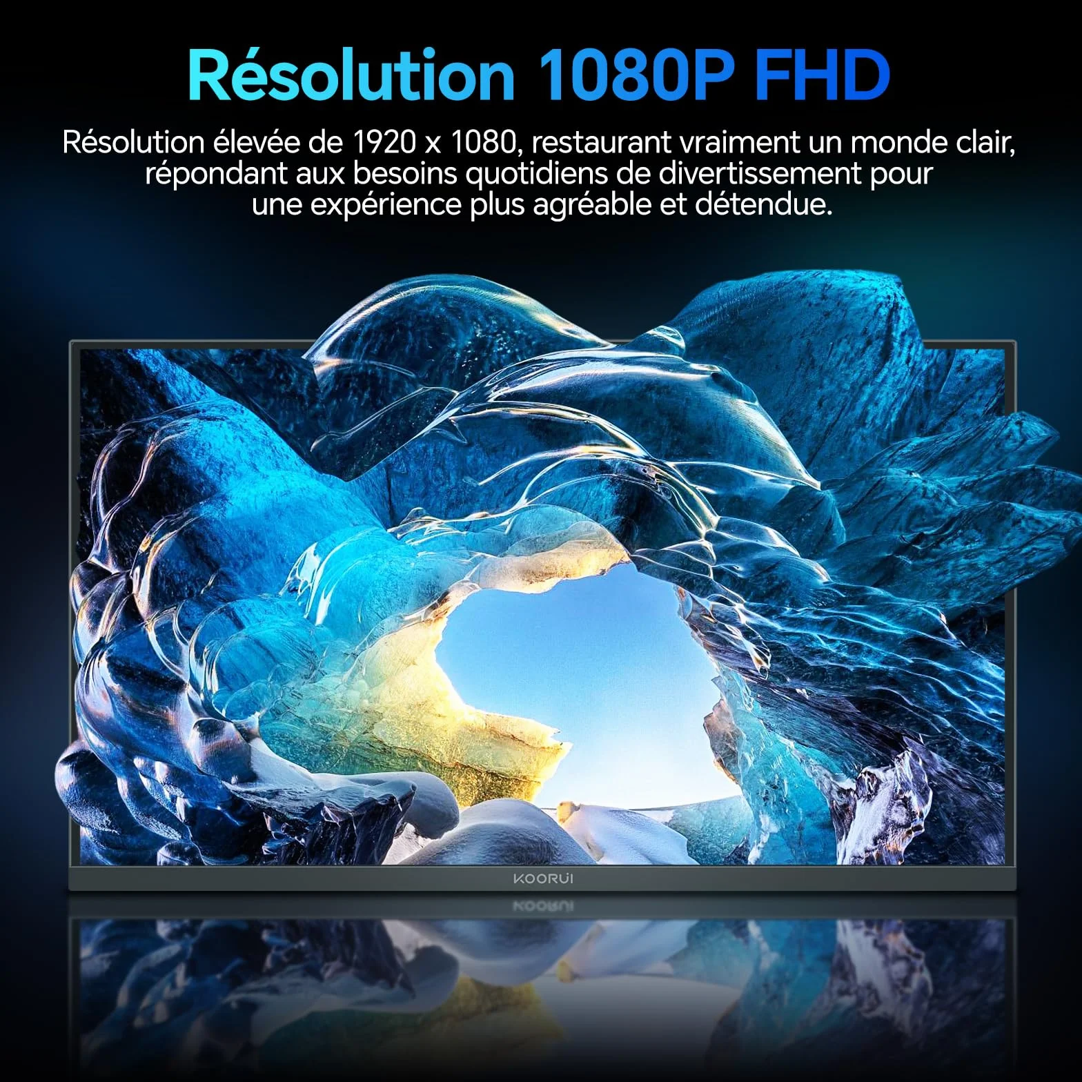 KOORUI E2412F 24 Pouces Ecran PC FHD 100Hz Moniteur HDMI 1.4 Eye Care VESA 100x100mm