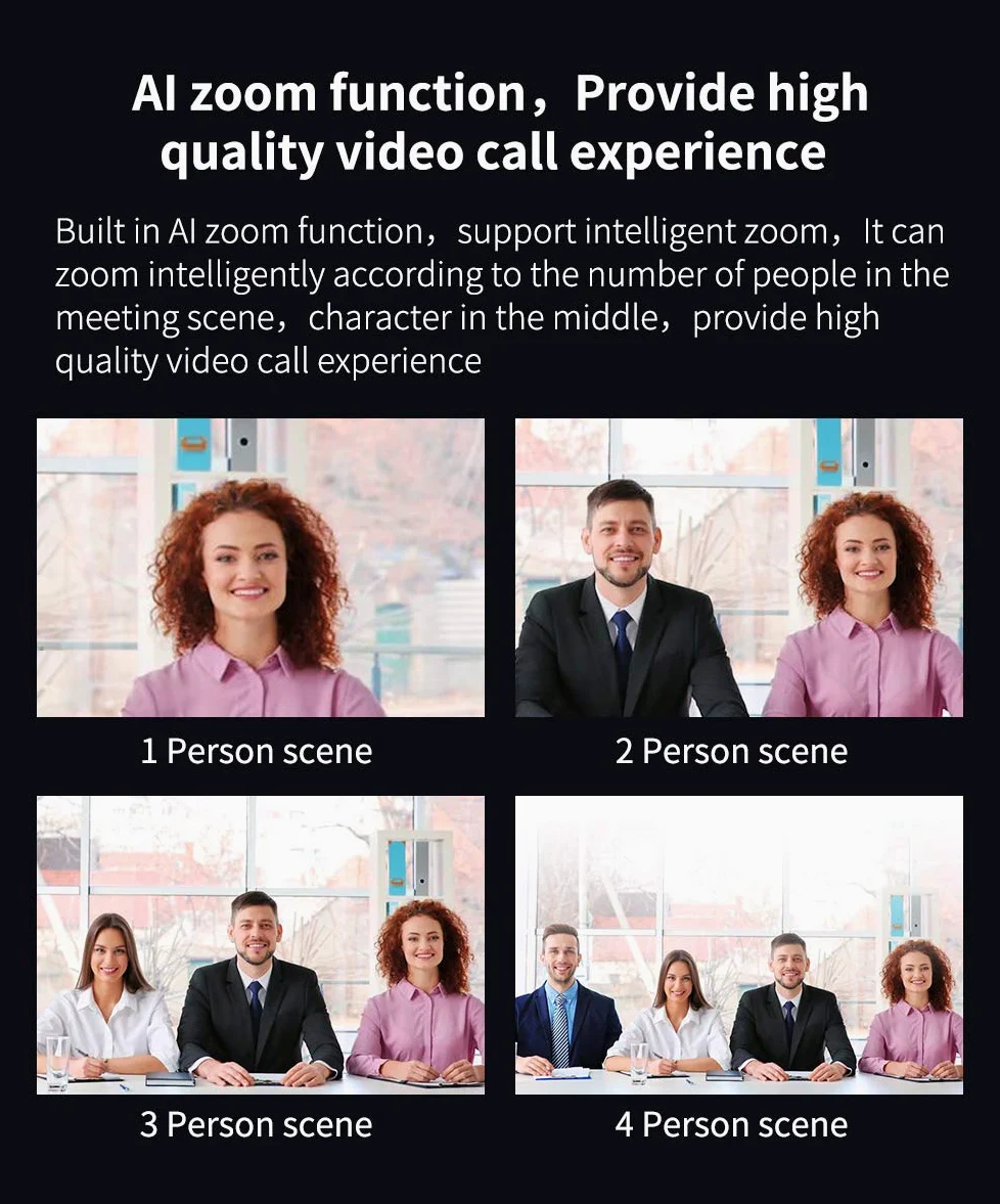 EagleBar Pro2 Caméra de visioconférence 4K ePTZ AI Face Tracking Haut-Parleur Microphone conférence télécommande Compatible Zoom MS Teams OBS