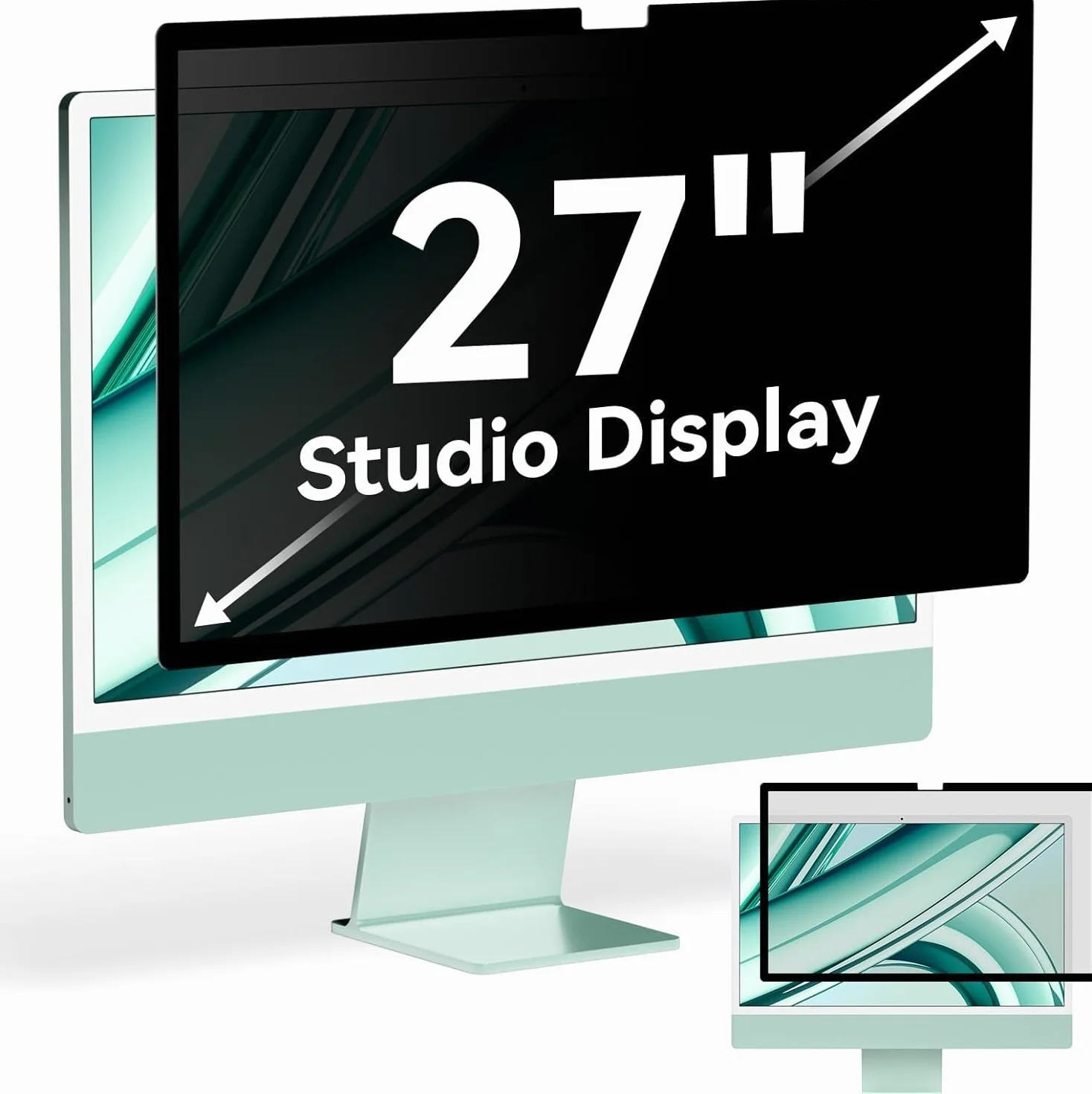 Filtre de Confidentialité pour iMac 27 Pouces Studio Display, Amovible Protection Anti Espion Lumière Bleue