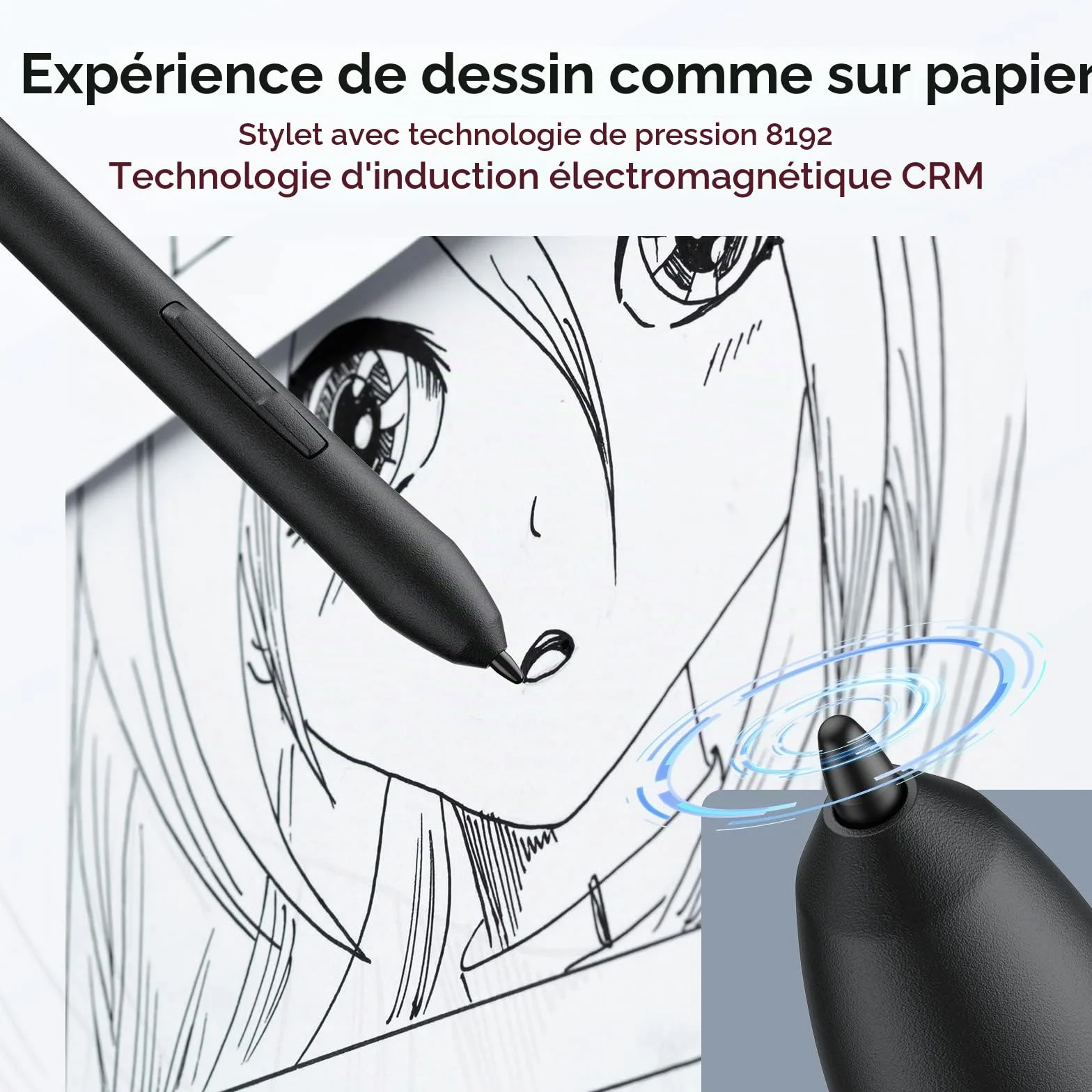 UGEE M708 Tablette Graphique 10x6 Pouces 8192 Niveaux Stylet