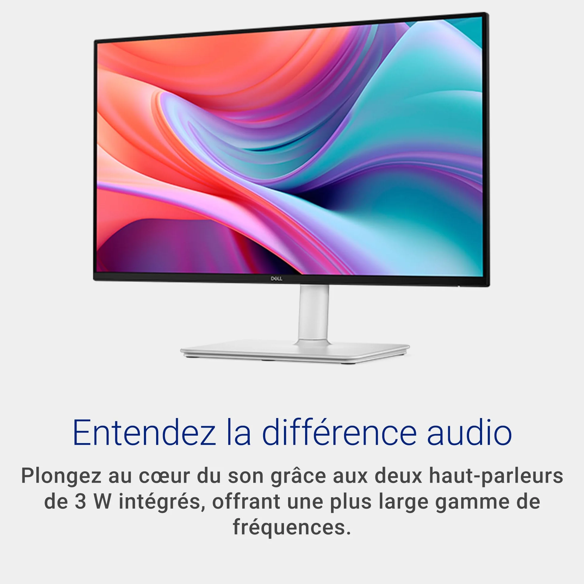 Dell S2425HSM Écran PC 24 Pouces Full HD 144Hz IPS 1ms MPRT AMD FreeSync 99% sRGB Haut-parleurs Blanc