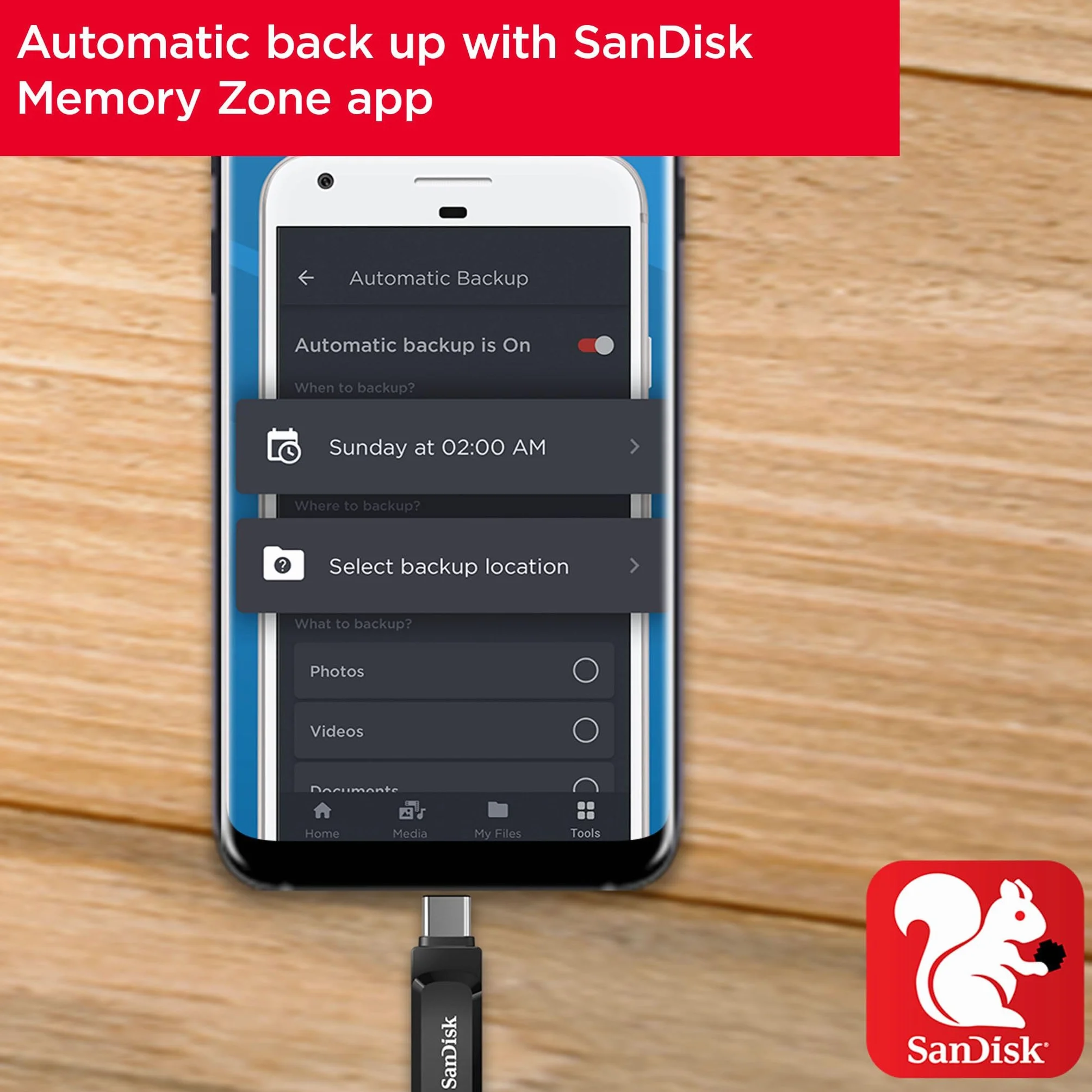 SanDisk 256 Go Ultra Dual Drive Go Clé USB Type-C 400 Mo/s Noire
