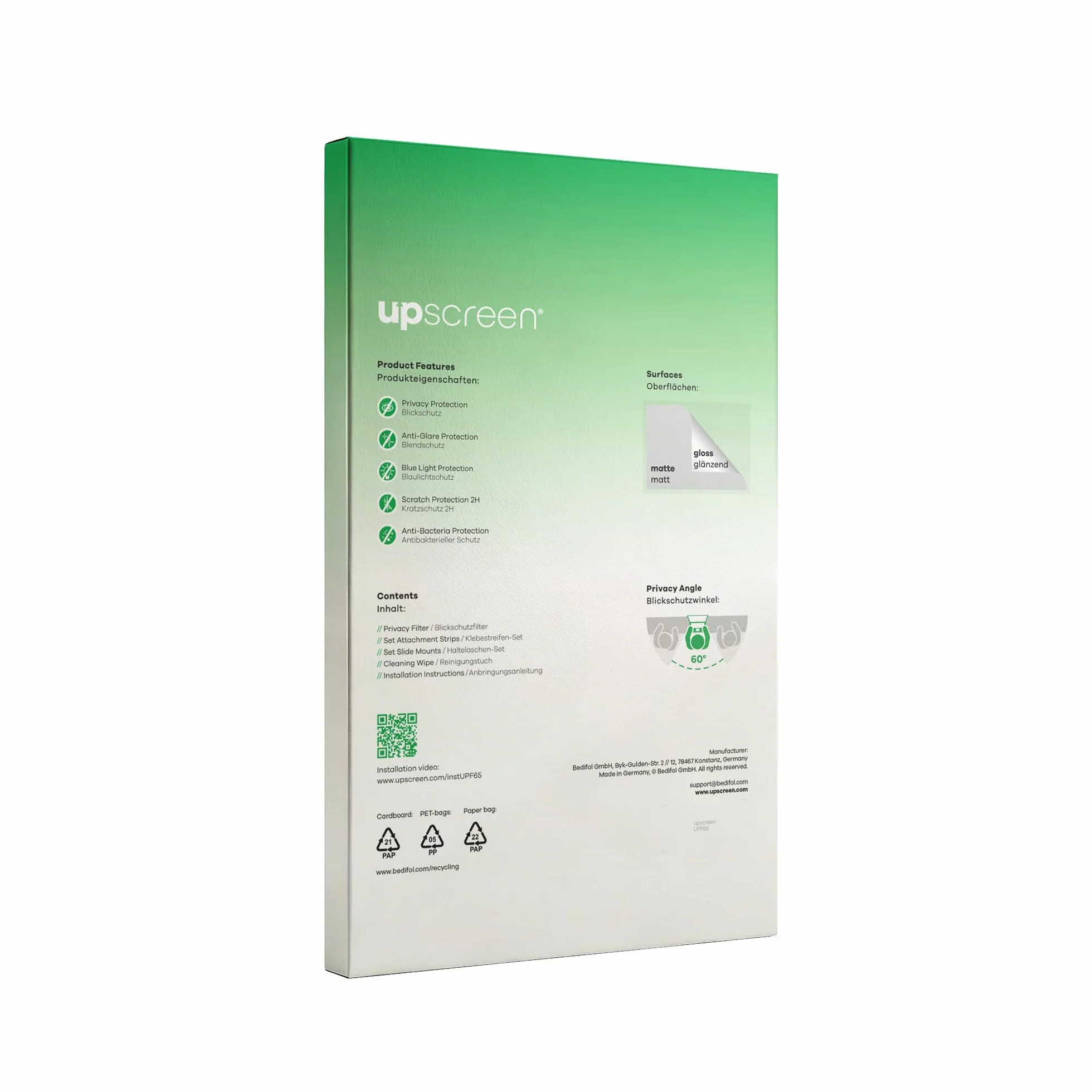 upscreen Filtre de Confidentialité pour Dell Latitude 3440, Protection Écran Anti-Espion, Anti-Regard, Anti-Reflet