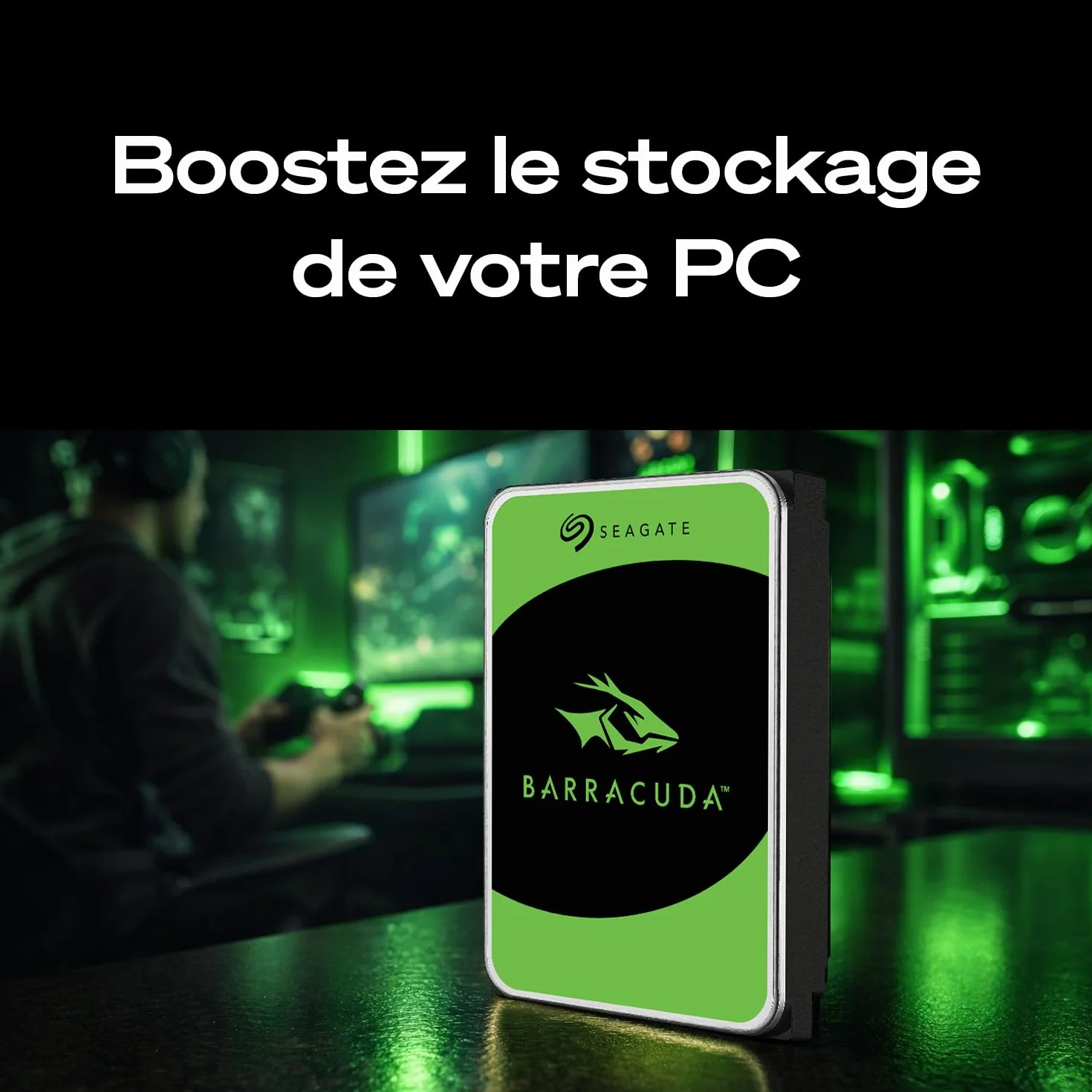 Seagate BarraCuda 8To Disque dur interne HDD 3.5 pouces SATA 6 Goit/s 5400 tr/min 256 Mo cache ST8000DMZ04
