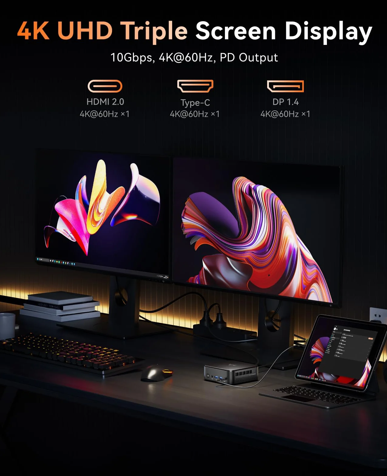 NiPoGi E3B Mini PC AMD Ryzen 5 7430U 16 Go LPDDR4X 512 Go SSD Micro Ordinateur Bureau Radeon RX Vega 7 WiFi 6 BT5.2