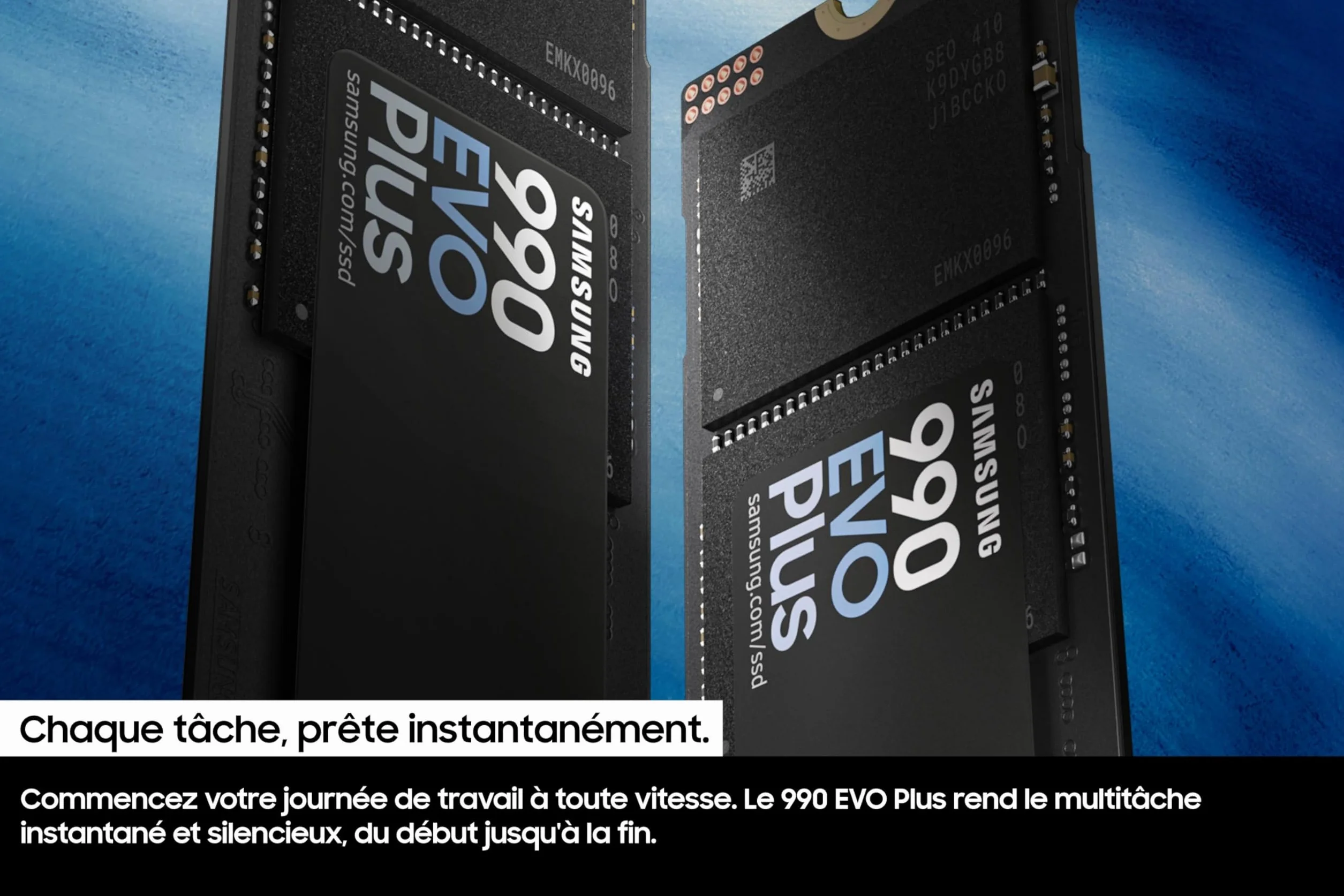 Samsung SSD Interne 990 EVO Plus, 2 To, NVMe 2.0 PCIe 4.0 x 4 / 5.0x2, Vitesse de lecture 7250 Mo/s