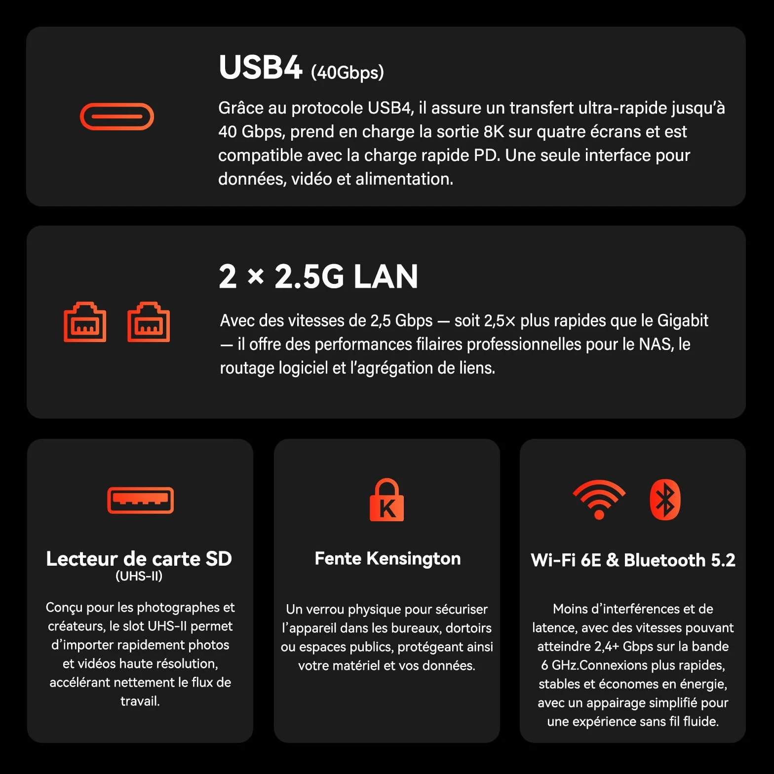 GEEKOM AI Mini PC A7Max 2026 Edition AMD Ryzen 9 7940HS Radeon 780M 1To SSD 16Go DDR5 RAM 2x2.5GbE USB4 Windows 11 Pro