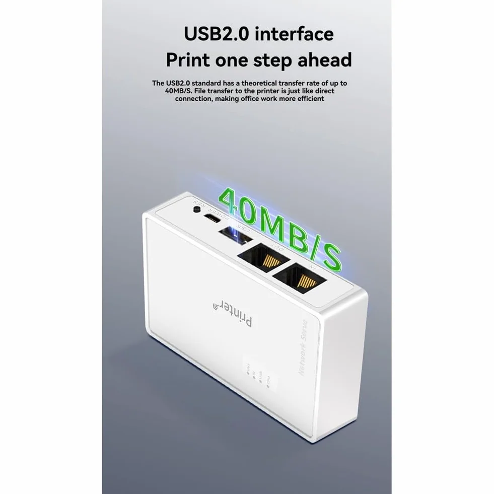 Serveur d'imprimante réseau USB sans fil RJ45 Partage d'impression