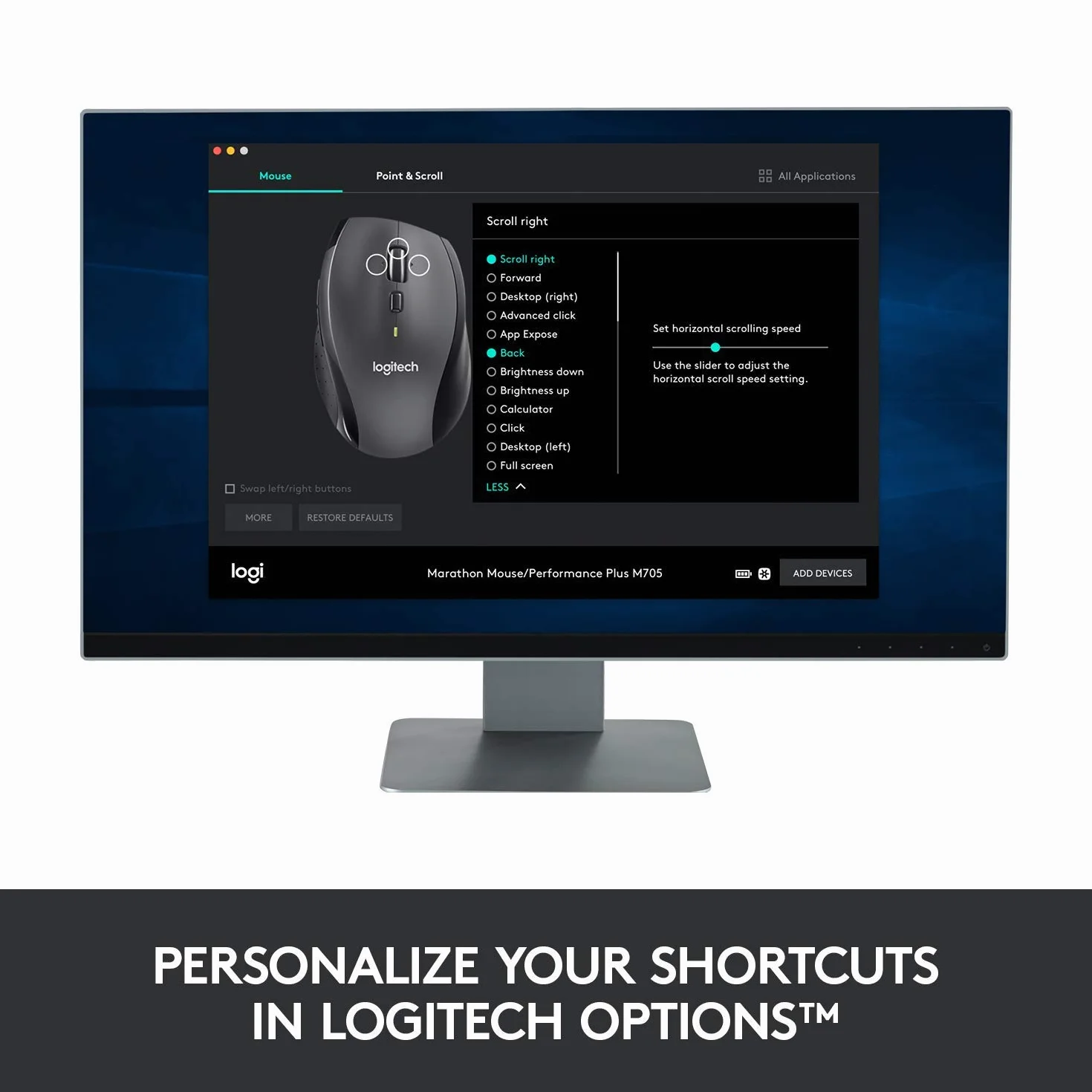 Logitech M705 Souris sans fil Noir Reconditionné pour Windows Mac Ordinateur Portable