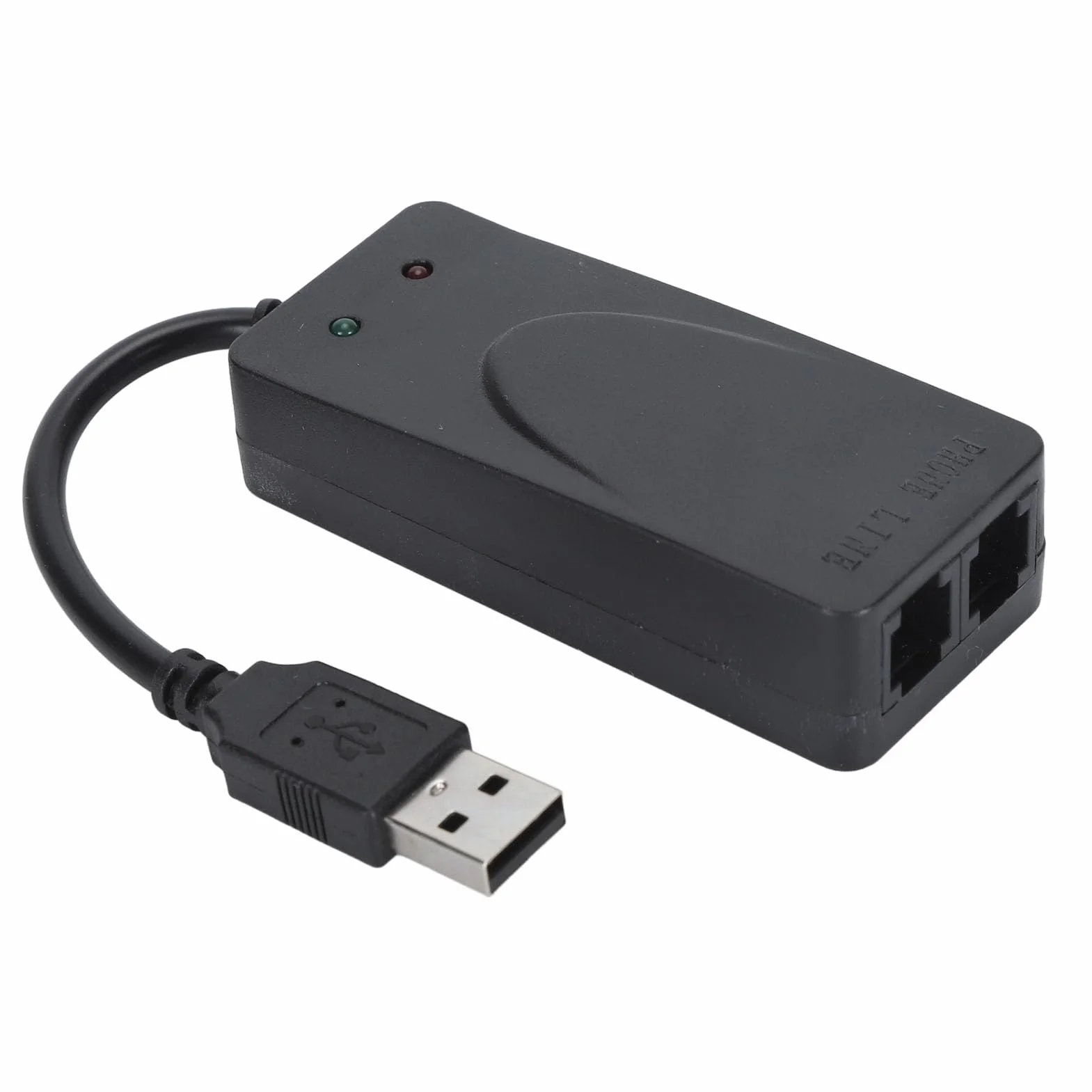 Modem de Télécopie USB 2.0 Externe V.90 56K, Deux Ports RJ11