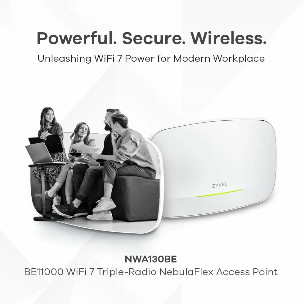 Zyxel NWA130BE BE11000 WiFi 7 Enterprise-Grade Triple-Radio Access Point