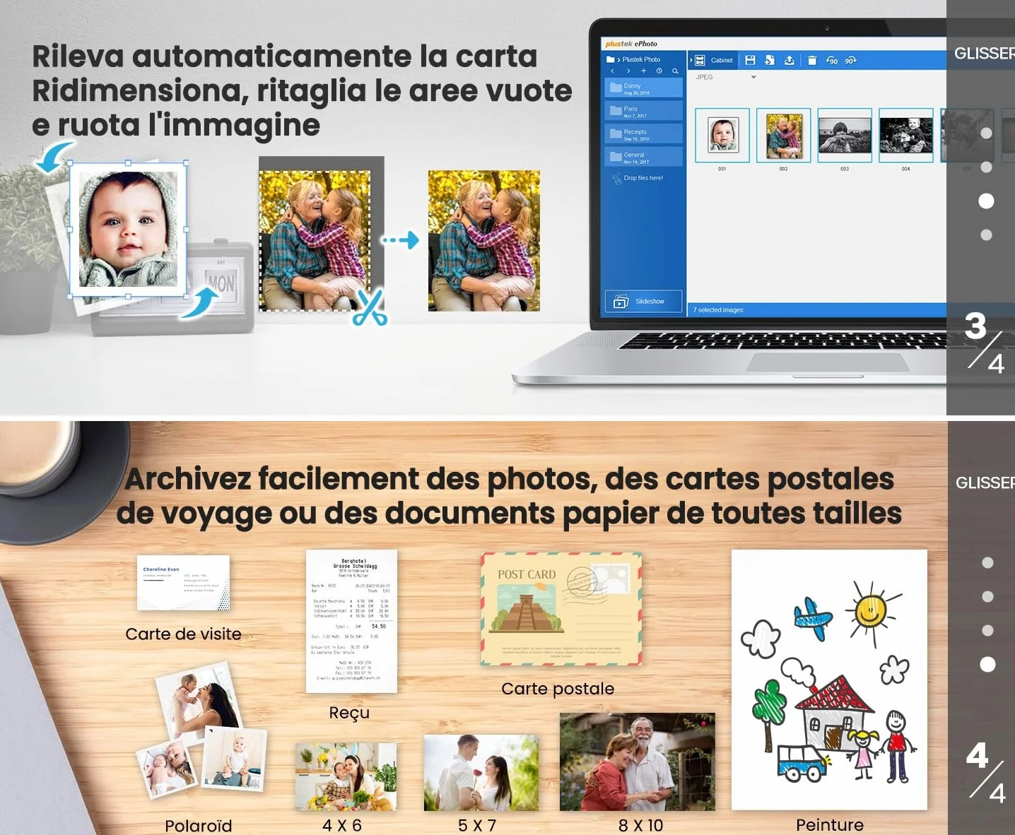 Plustek ePhoto Z300 Scanner Photo CCD 4x6 2s Automatique Mac PC
