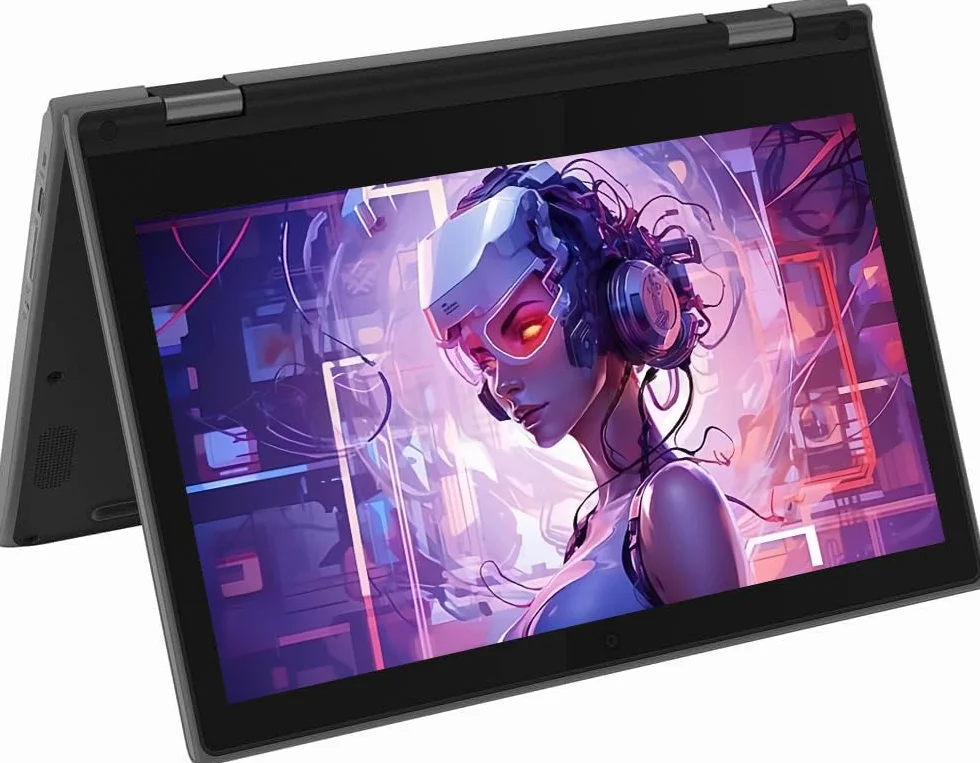 Lenovo Chromebook 300e 11,6 pouces Écran tactile 2 en 1 Intel Celeron N4020 1,1 GHz RAM 4 Go SSD 32 Go Chrome OS Reconditionné