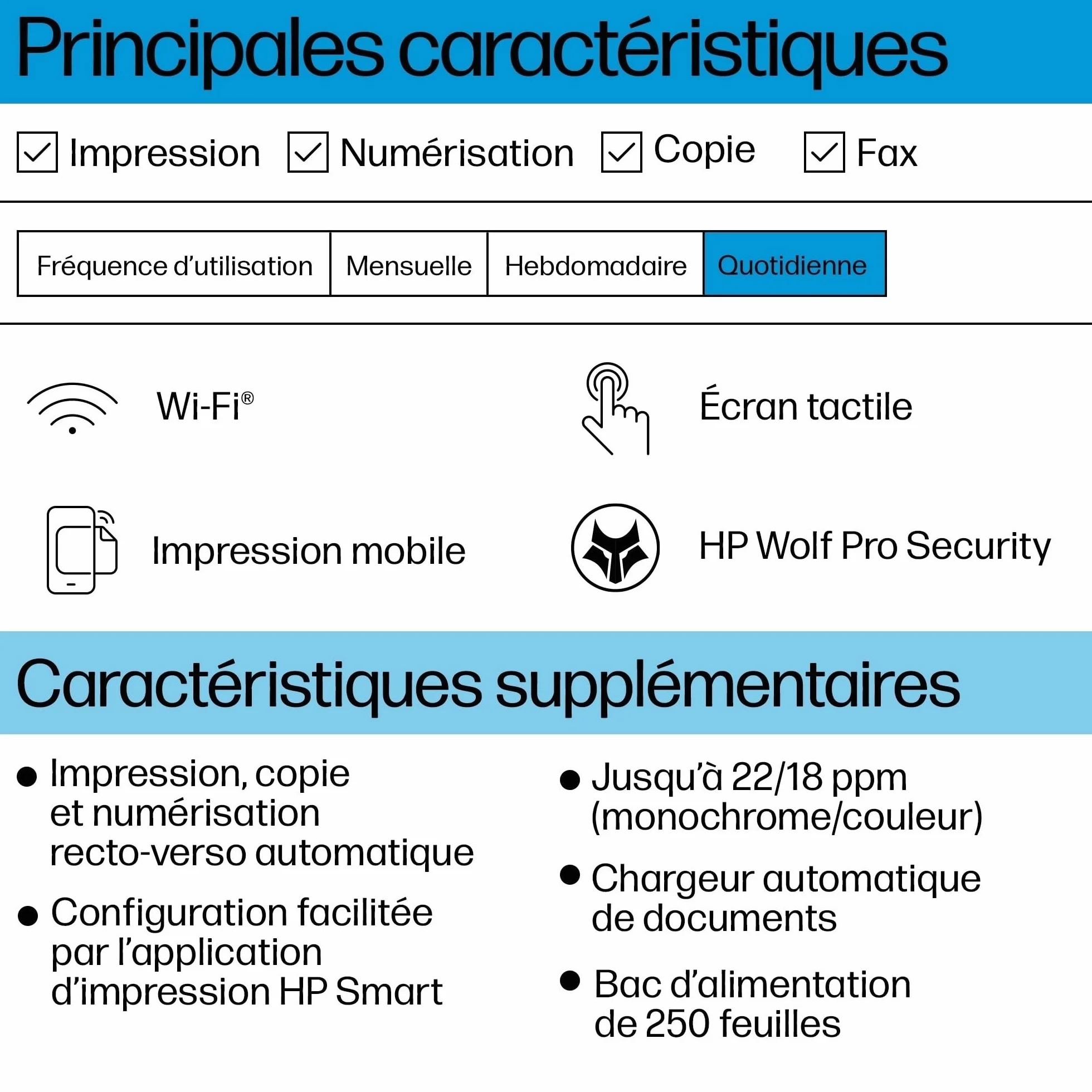 HP OfficeJet Pro 9120e Imprimante Multifonction Jet d'encre A4 Couleur Recto Verso Automatique 22 ppm Wi-Fi Gris
