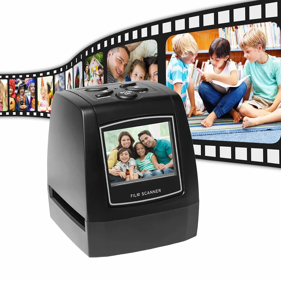 Scanner de Films et Diapositives avec écran LCD 2,4 Pouces pour Négatifs JPEG