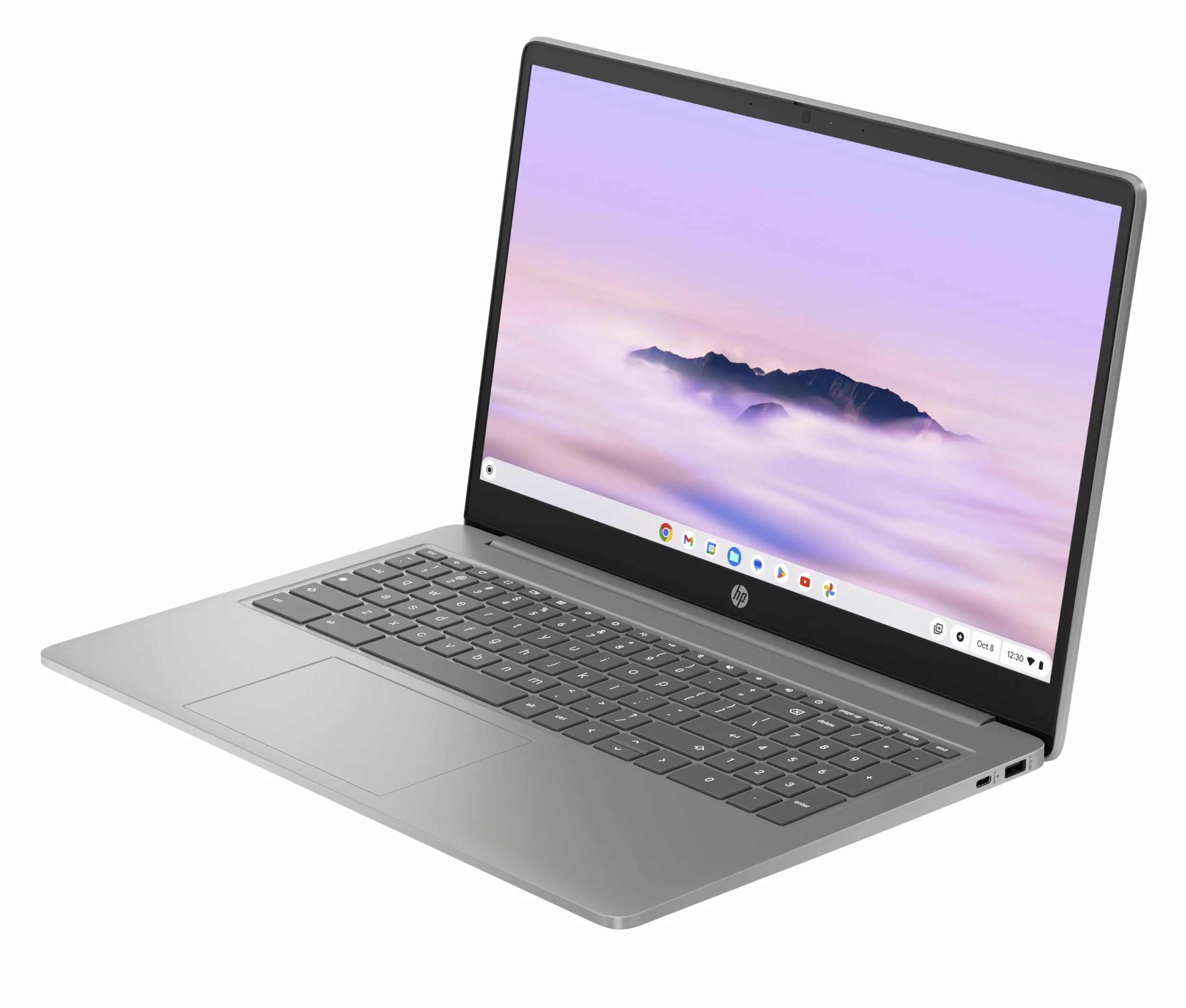 HP Chromebook 15a-nb0000sf Ordinateur Portable Intel Core i3 N305 8 Go RAM 256 Go UFS Écran 15.6" FHD IPS Antireflet Clavier AZERTY Argent