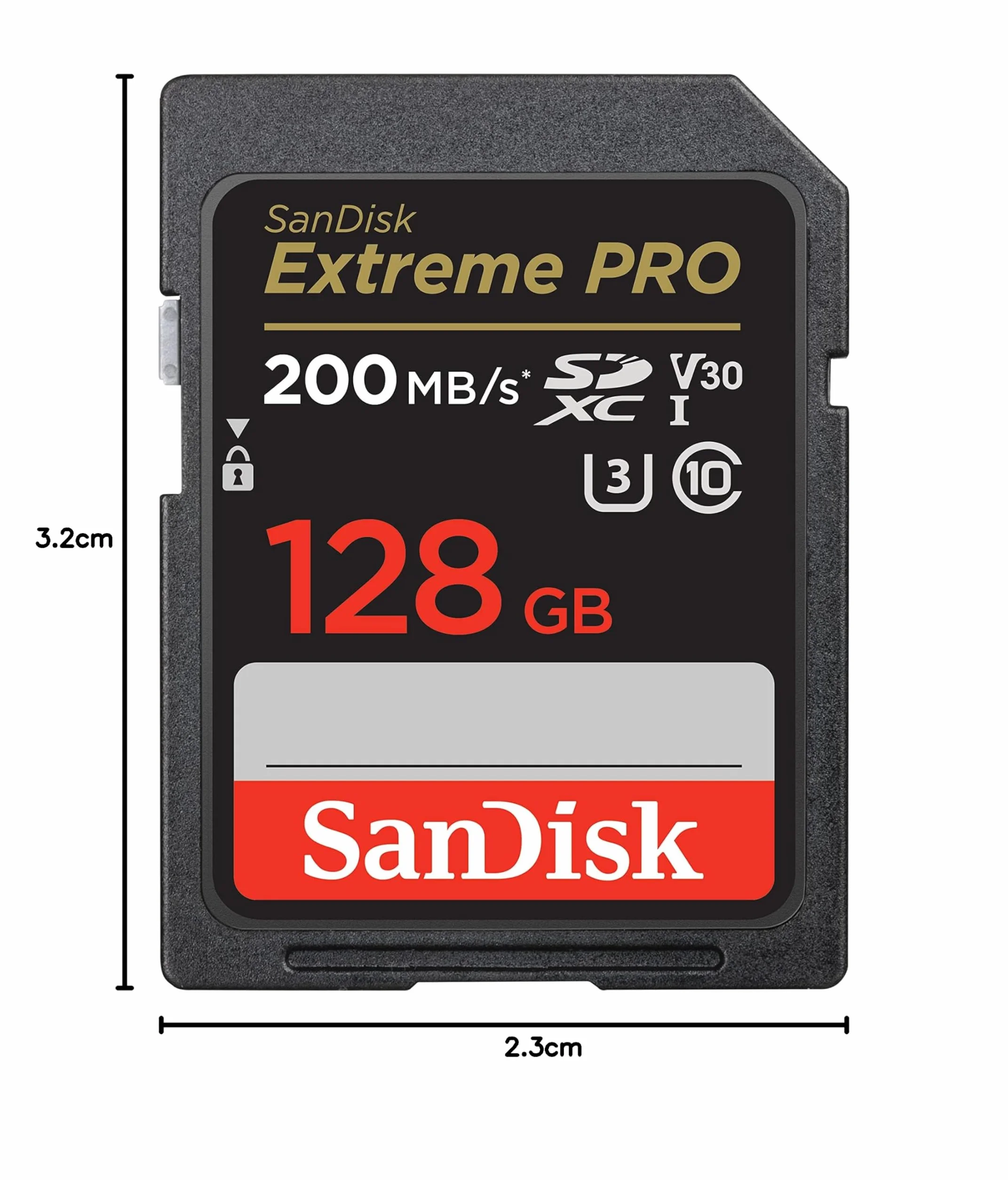 SanDisk Extreme PRO 128 Go Carte SDXC UHS-I U3 V30 200 Mo/s