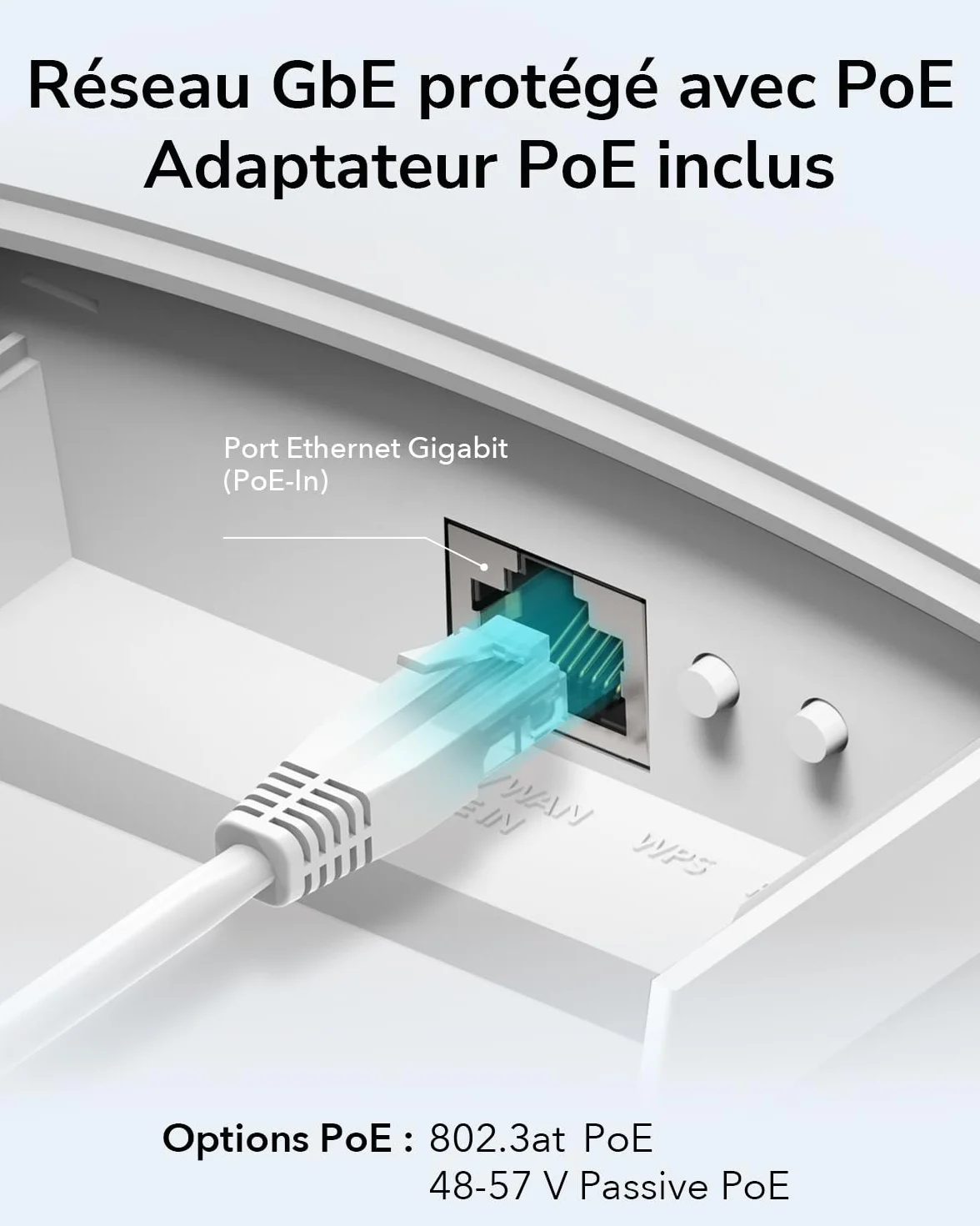 Cudy AP3000 Outdoor AX3000 WiFi 6 Point d'Accès Extérieur IP65 Gigabit PoE Passif