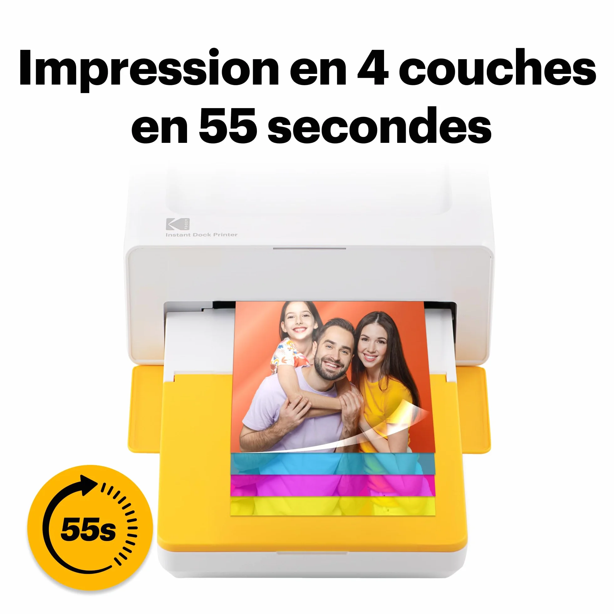 Kodak Dock Plus 4Pass Imprimante Photo 10x15cm + 50 Papier Photo
