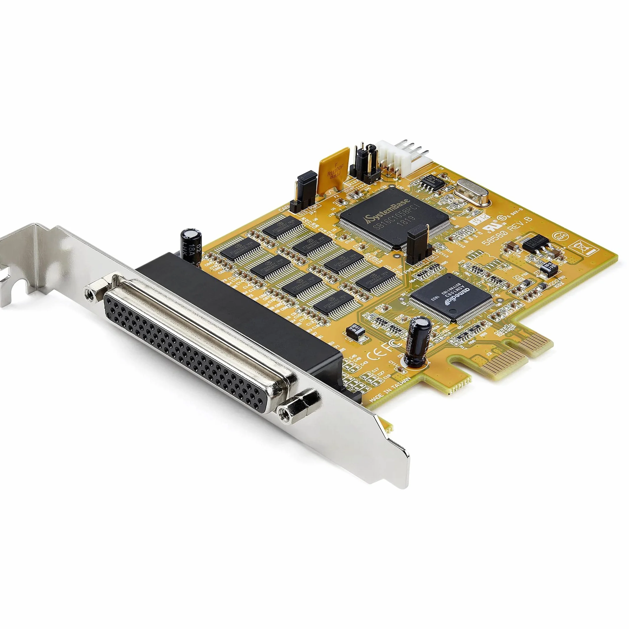 StarTech.com Carte PCI Express à 8 Ports Série RS232 - Adaptateur PCIe Série avec UART 16C1050 - Carte Contrôleur Multiport Série DB9 - Protection de Surcharge 15kV - Win & Linux