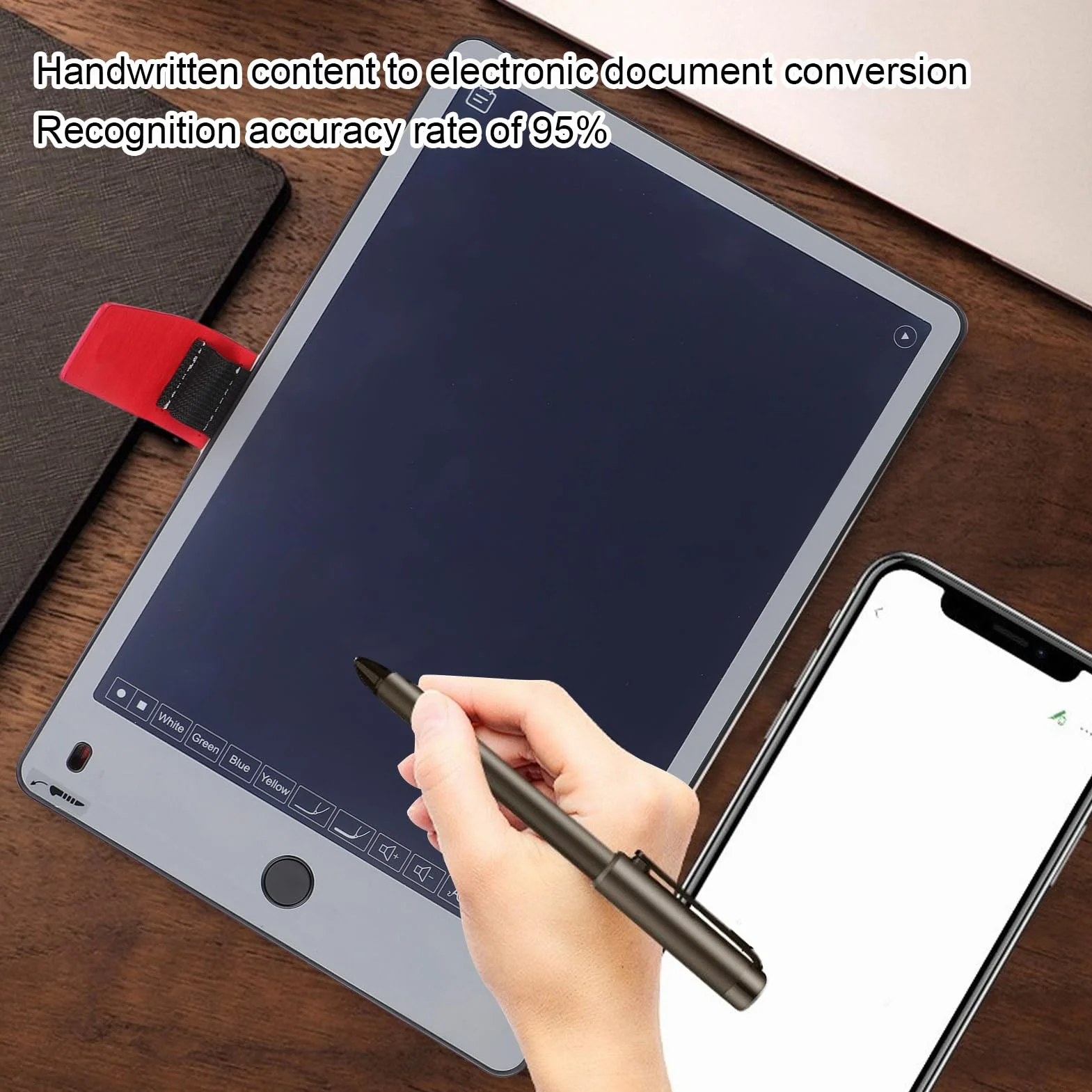 Dpofirs Carnet Numérique avec Stylo Intelligent, Synchronisation en Temps Réel, Bloc-Notes Électronique