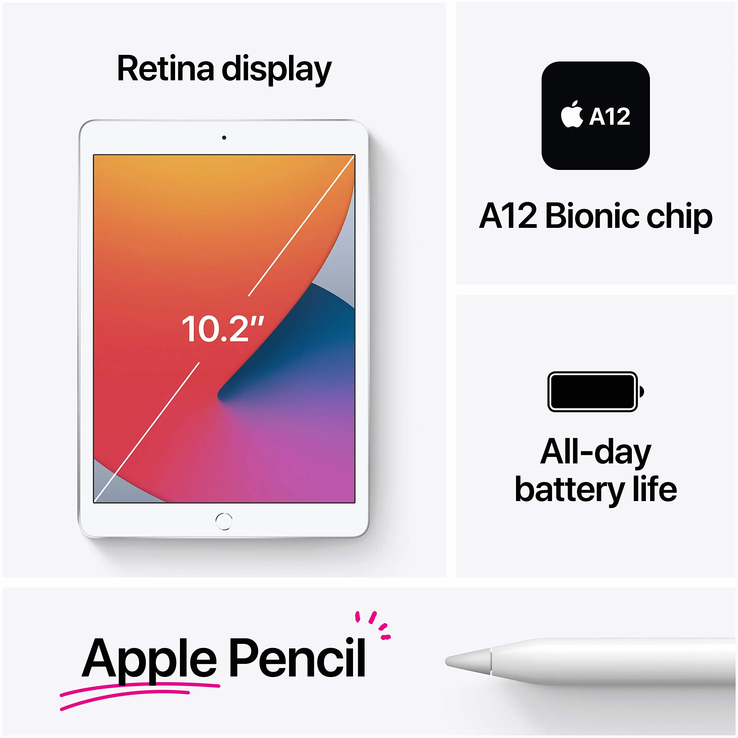 Apple iPad 10,2 pouces Wi-Fi 32 Go Gris Sidéral Reconditionné