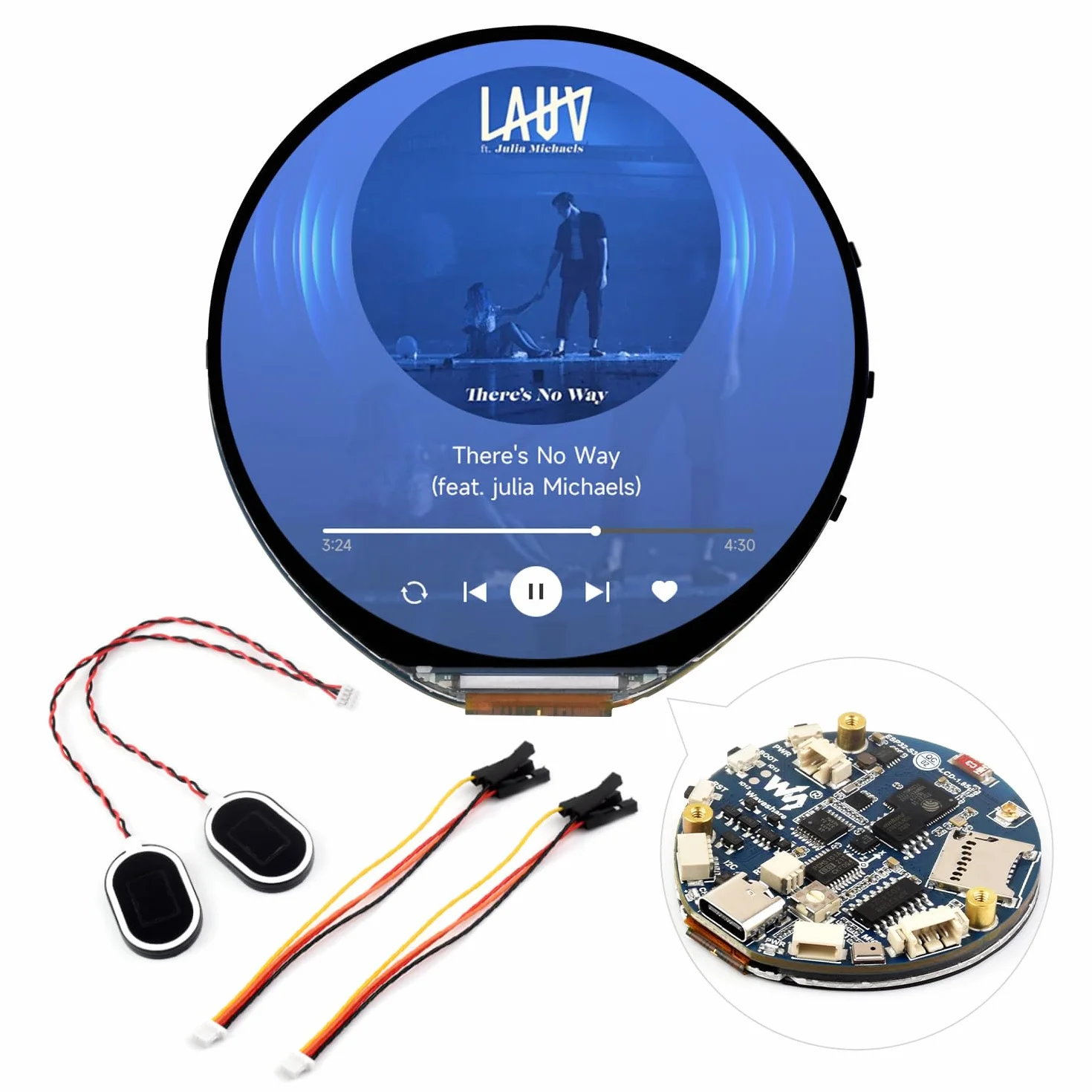 Waveshare ESP32-S3 1.85inch Display Development Board 360x360 32-Bit LX7 Dual-Core Processor 240MHz WiFi BT Accelerometer Gyroscope Sensor