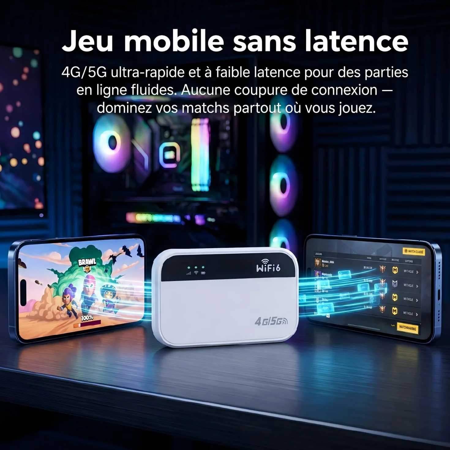 Routeur 5G Portable Modem Déverrouillé 3000mAh Wi-Fi 10 Appareils WPA3 Nano SIM