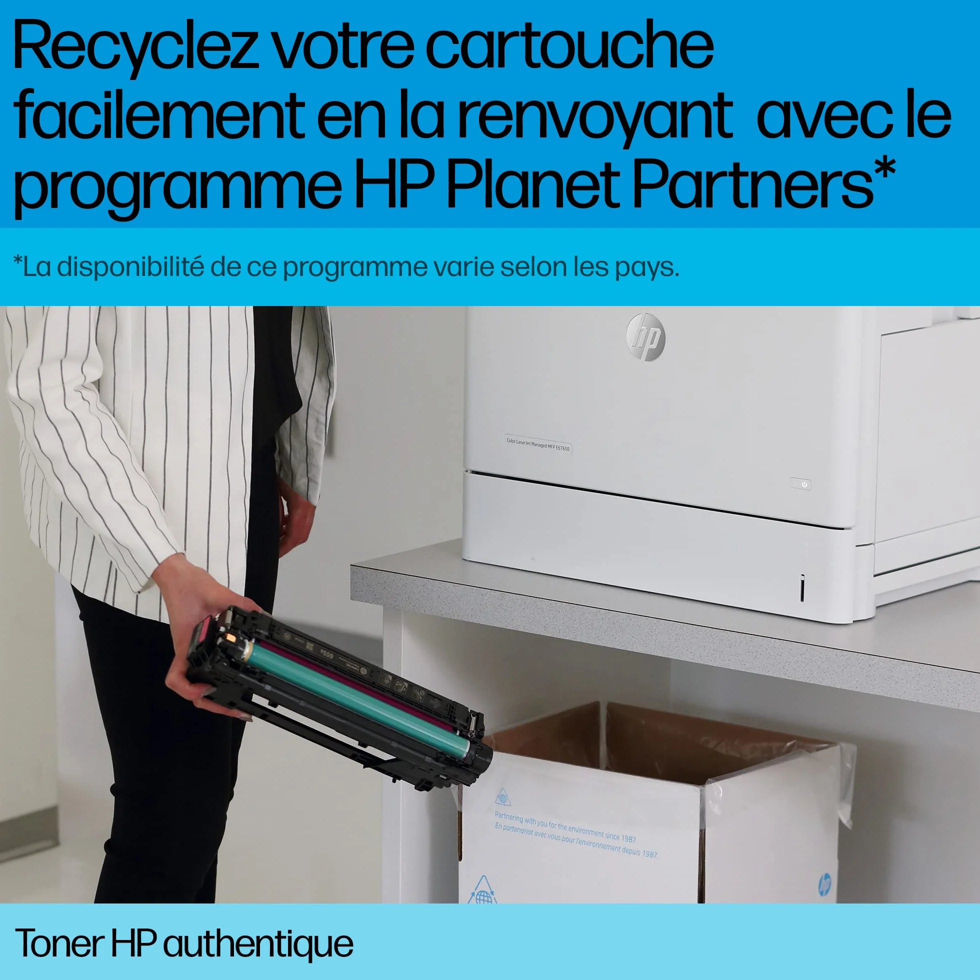 HP 203X CF540X Cartouche Toner Originale Noir 3200 Pages Compatible LaserJet Pro M254 M280 M281