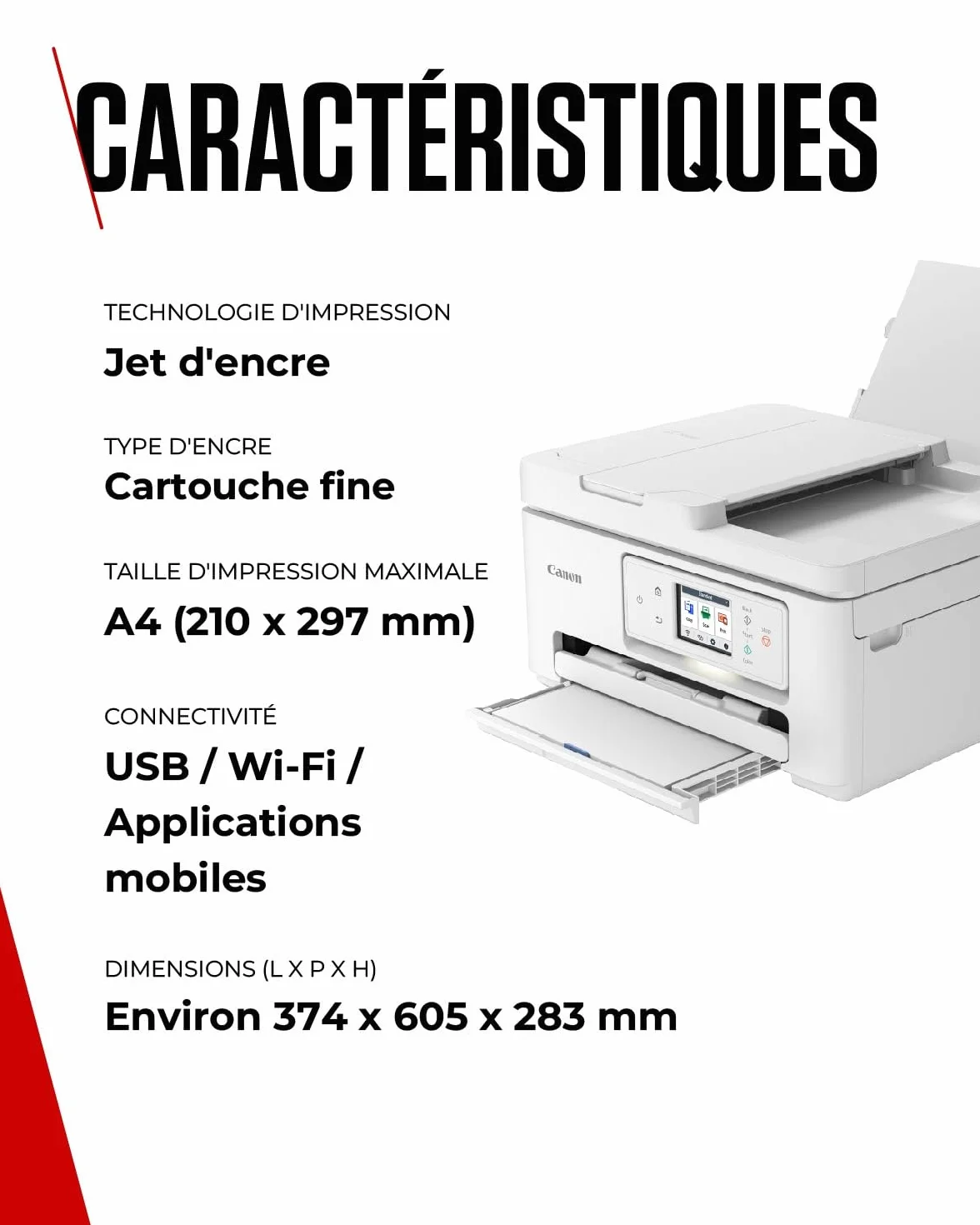 Canon PIXMA TS7750i Imprimante Tout-en-Un, Copieur, Scanner sans Fil pour Maison