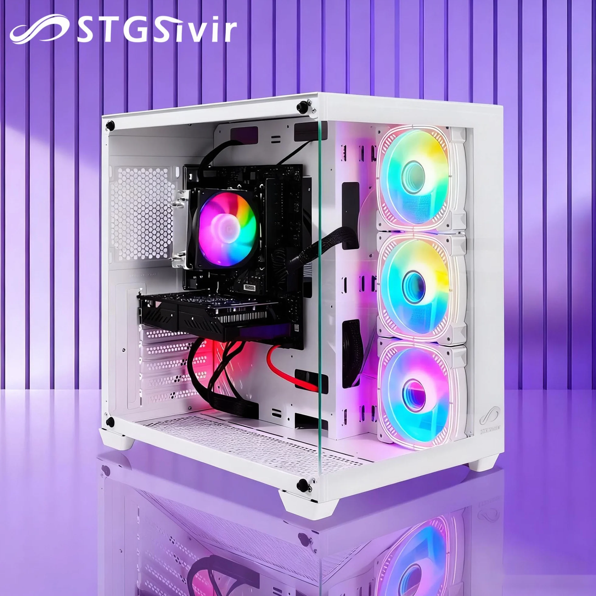 PC Gamer Fixe GeForce RTX 3050 6Go GDDR6 Ryzen 7 5700X 4.6Ghz 16Go DDR4 1To SSD WiFi 6 BT5.0 Windows 11 Pro