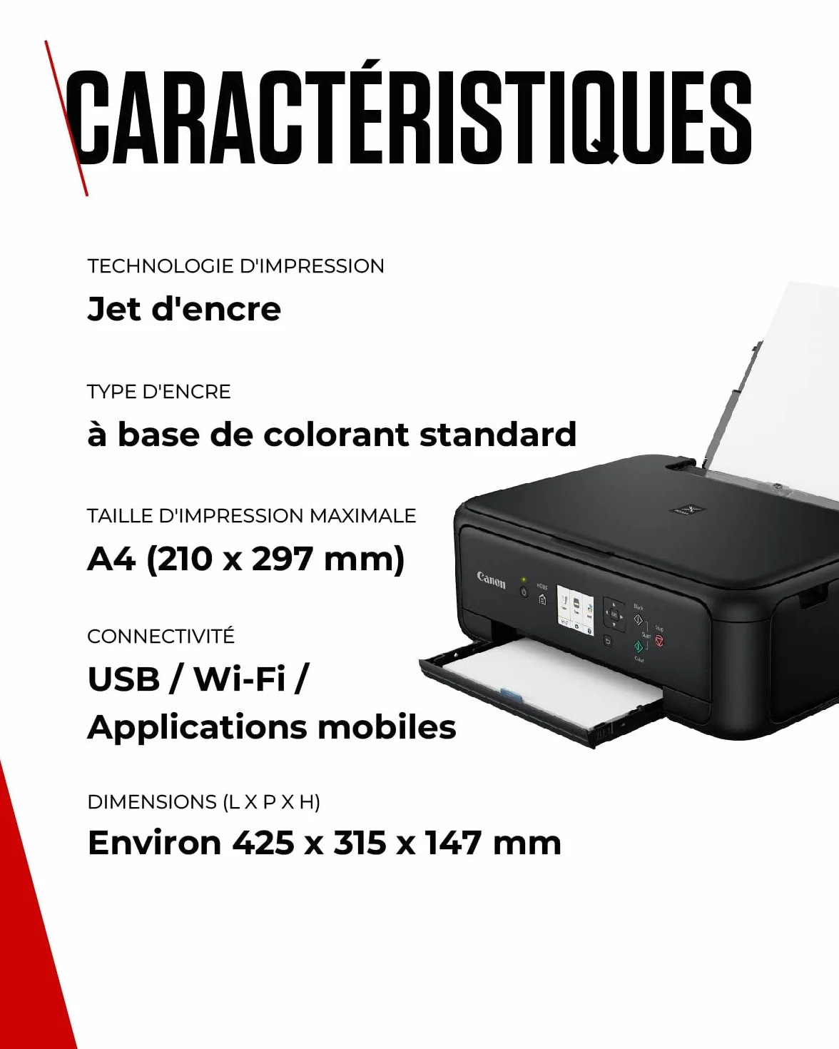 Canon 2228C006 Imprimante multifonction Jet d'encre A4 Noir