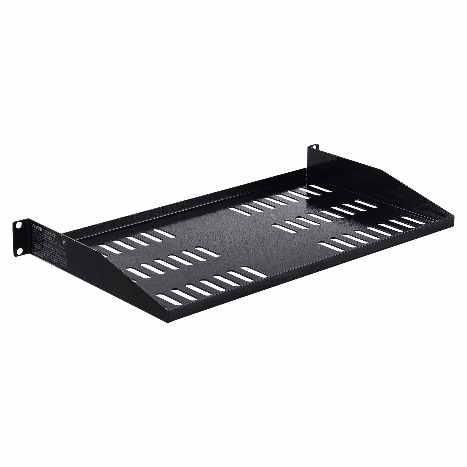 VEVOR Étagère Rack Serveur 1U Lot de 4 Profondeur 25,4 cm Charge 22,68 kg Montage Rack Mural Plateau Ventilé