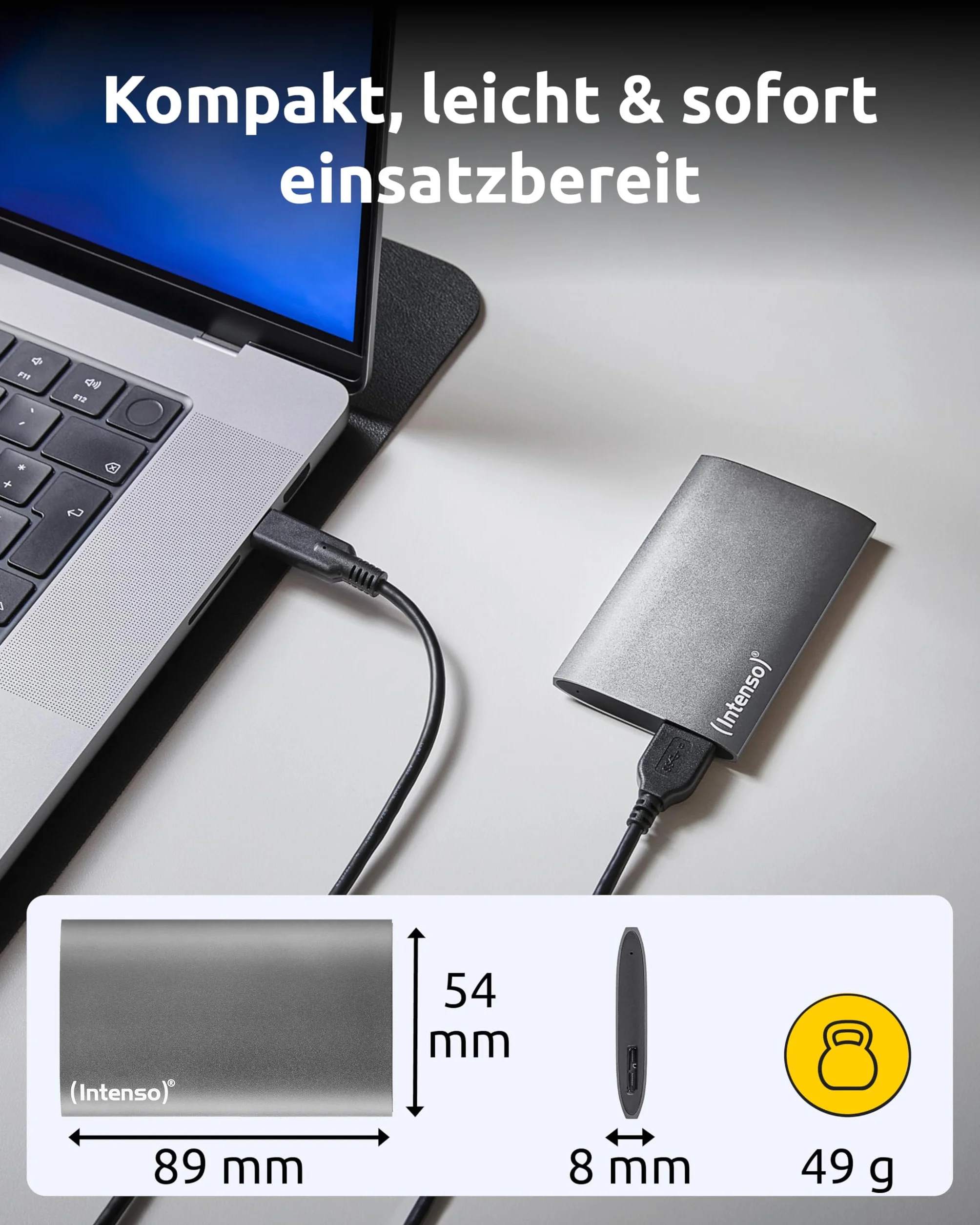 Intenso Disque SSD Externe Premium 512 Go USB 3.0 Anthracite