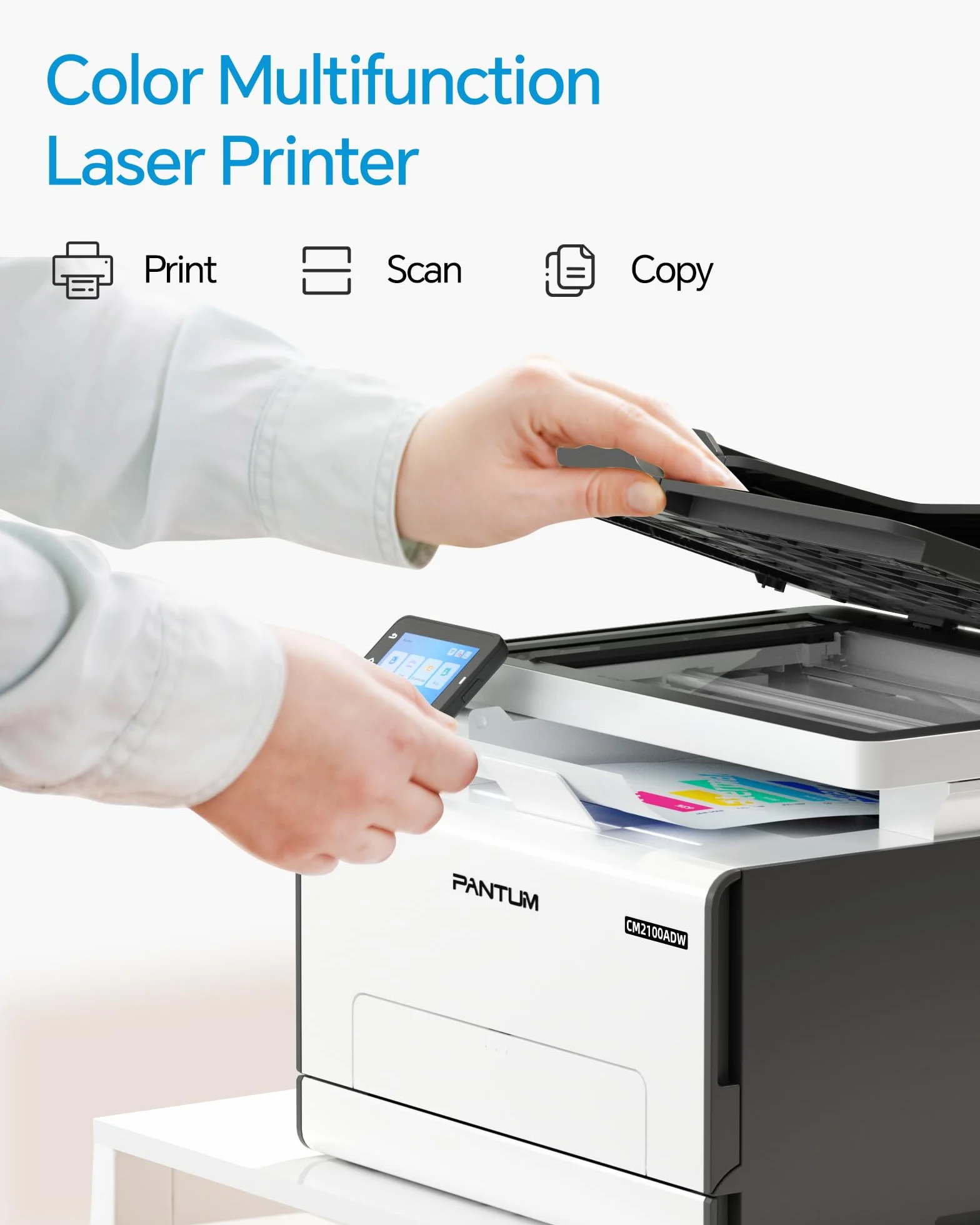 PANTUM CM2100ADW Imprimante Laser Couleur Multifonction ADF Recto-Verso Automatique WLAN USB 20ppm
