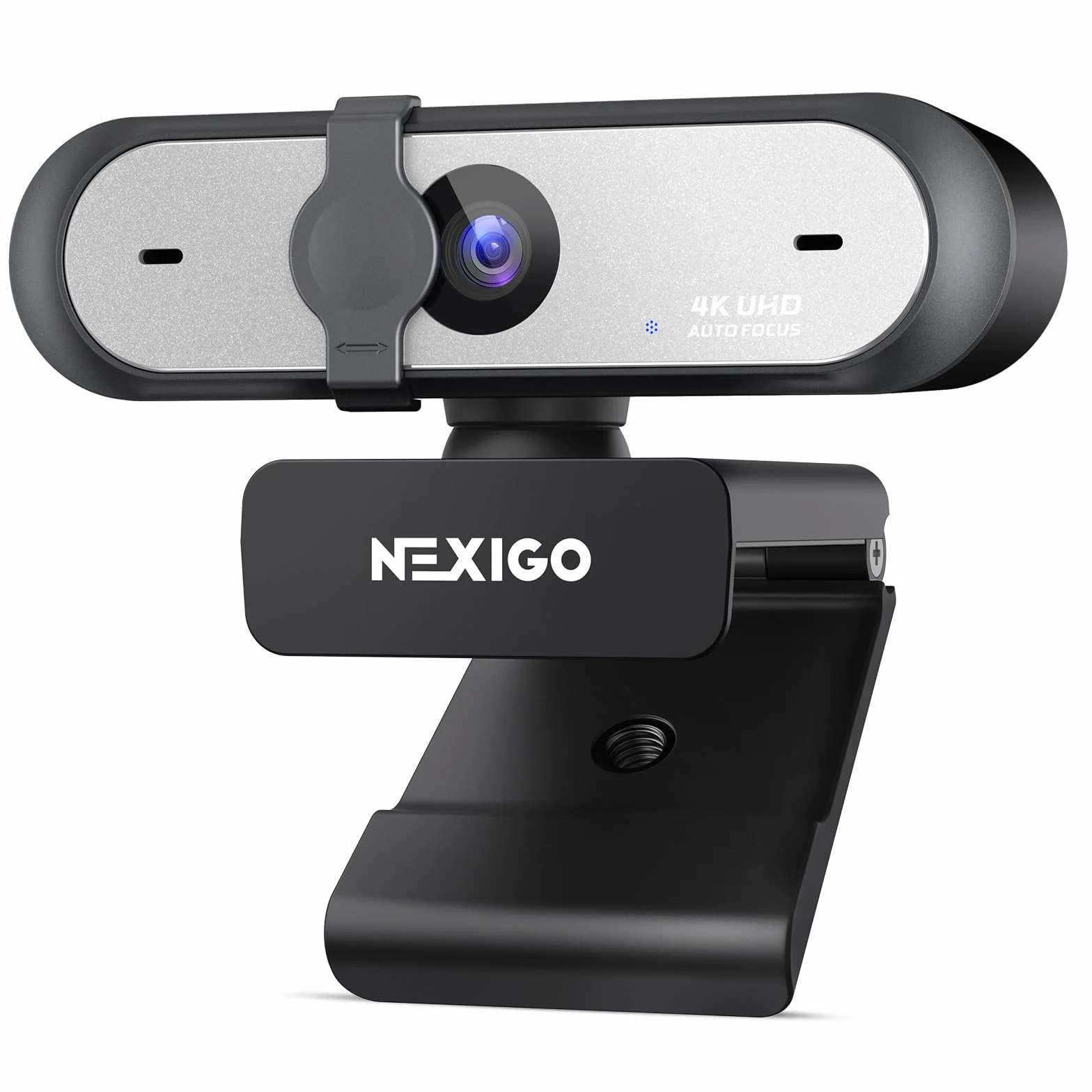 NexiGo N660P Pro Webcam 4K sans Distorsion, 1080P 60 FPS Autofocus, 3DNR, Micro Réduction Bruit, Cache Confidentialité, Noir