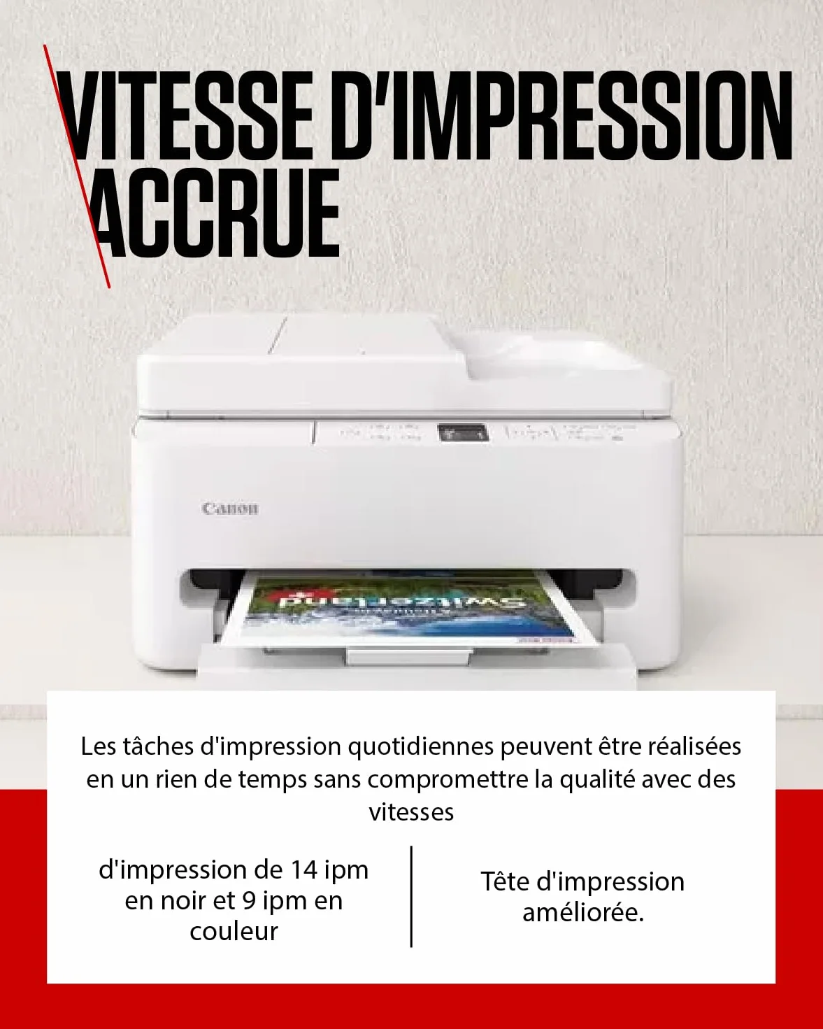 Canon PIXMA TS7550i Imprimante Multifonction Jet d'Encre Wi-Fi A4 Recto Verso