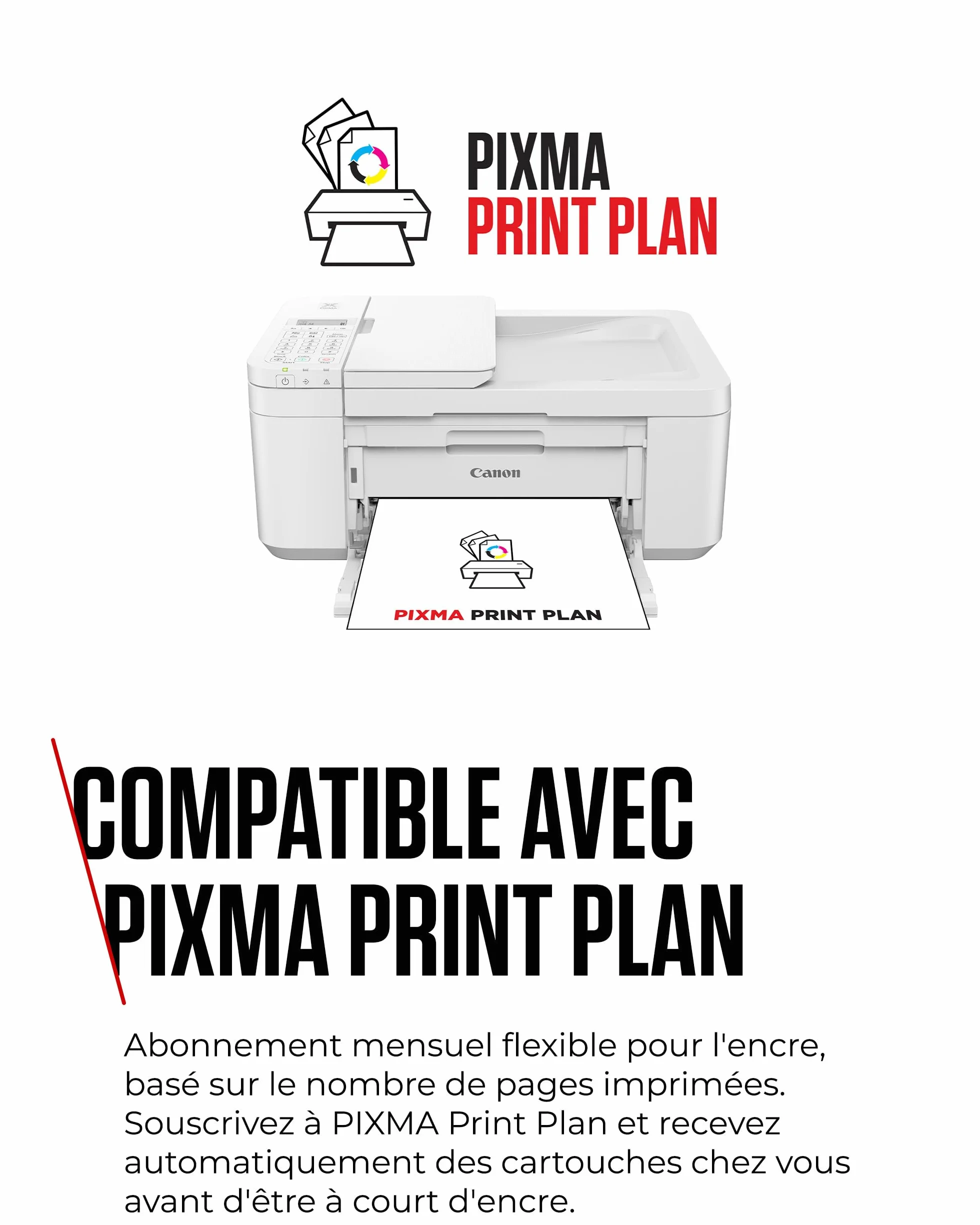 Canon PIXMA TR4750i Imprimante Couleur 4-en-1 WiFi Recto-Verso, CAD 20 Feuilles, Compatible PIXMA Print Plan