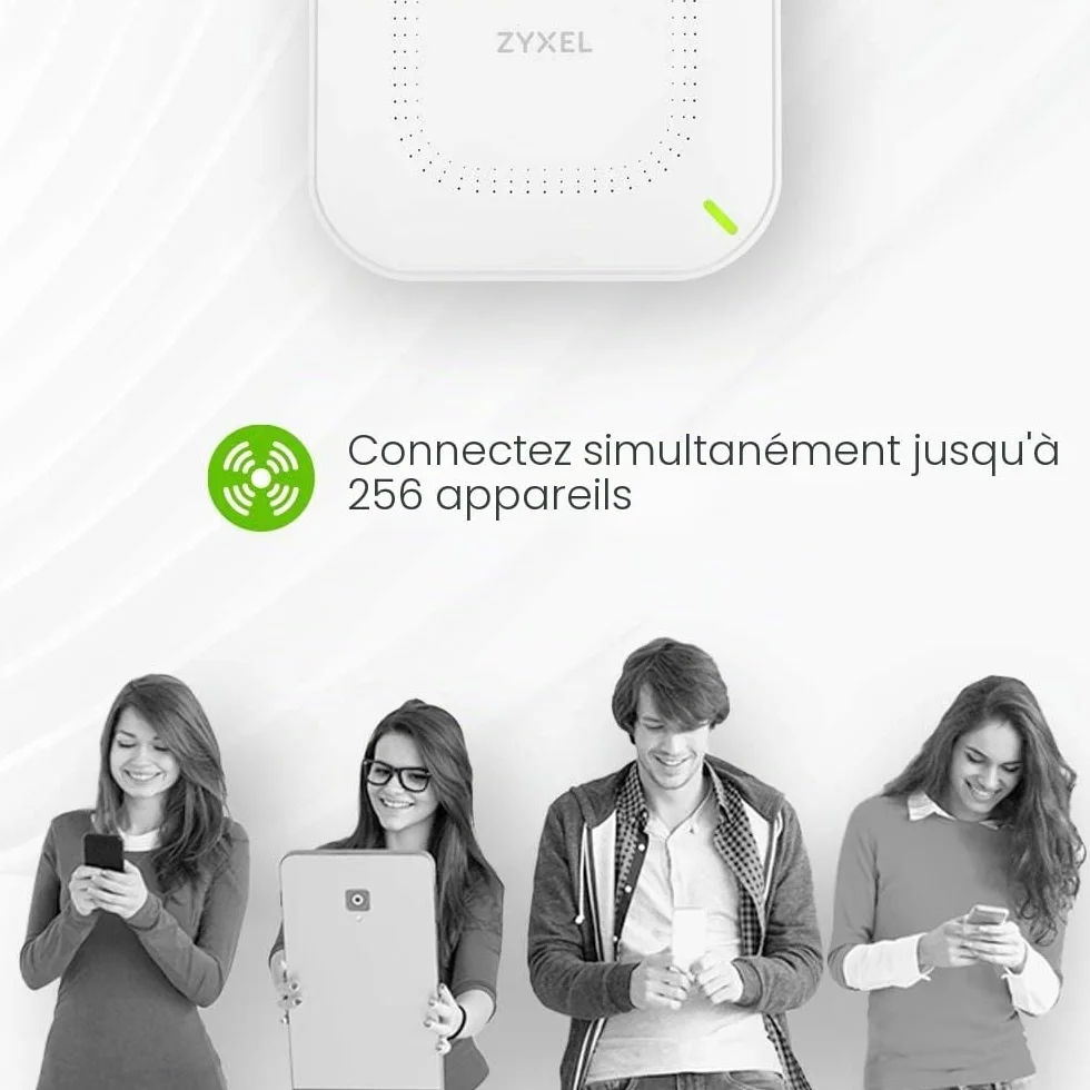 Zyxel NWA50AX Point d'Accès WiFi 6 AX1800 802.11ax Bi-Bande PoE