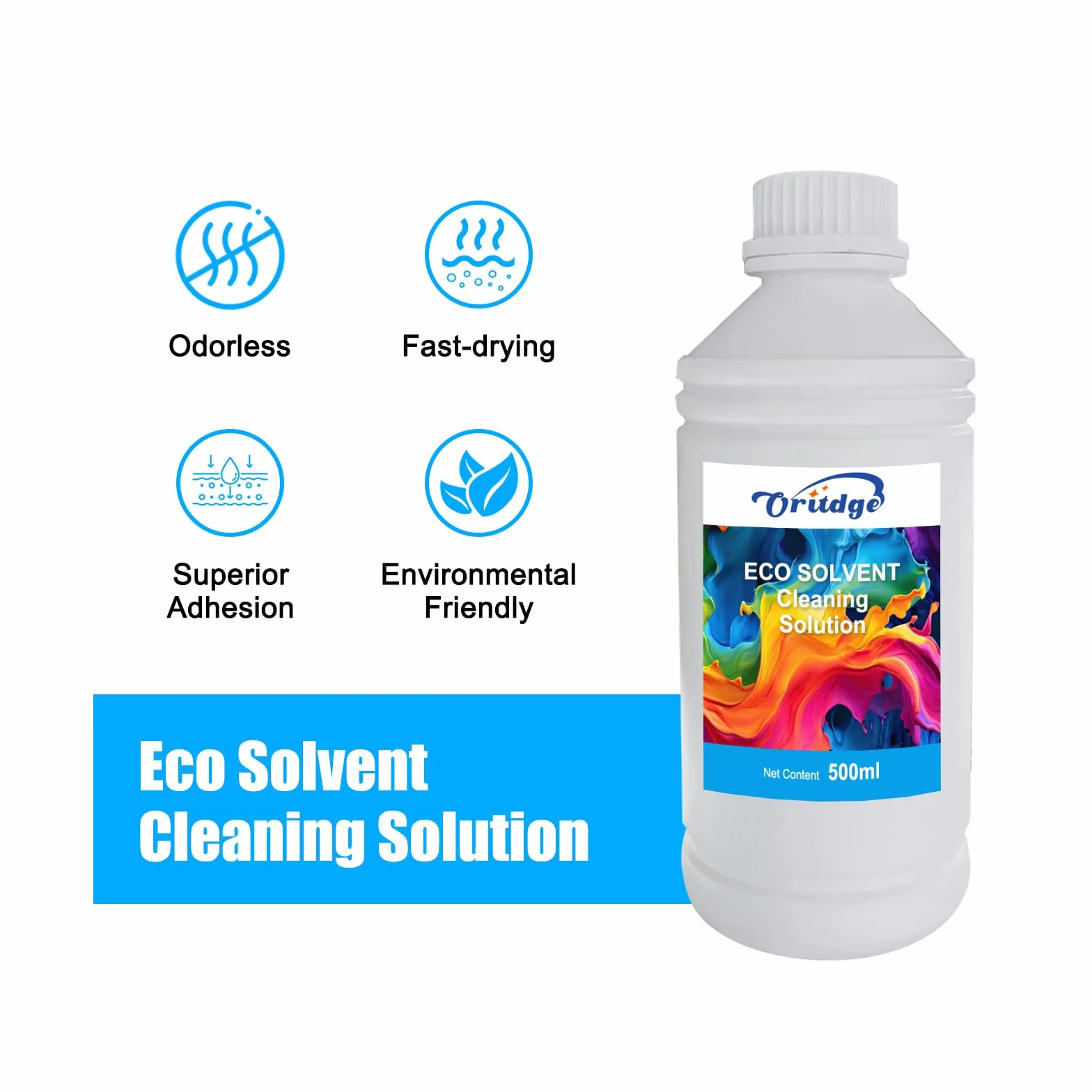 Solution de Nettoyage pour Encre Eco Solvent 500 ml Compatible Epson I1600 I3200 DX4 DX5 DX6 DX7 DX11 XP600 4720 TX800 Tête d'impression