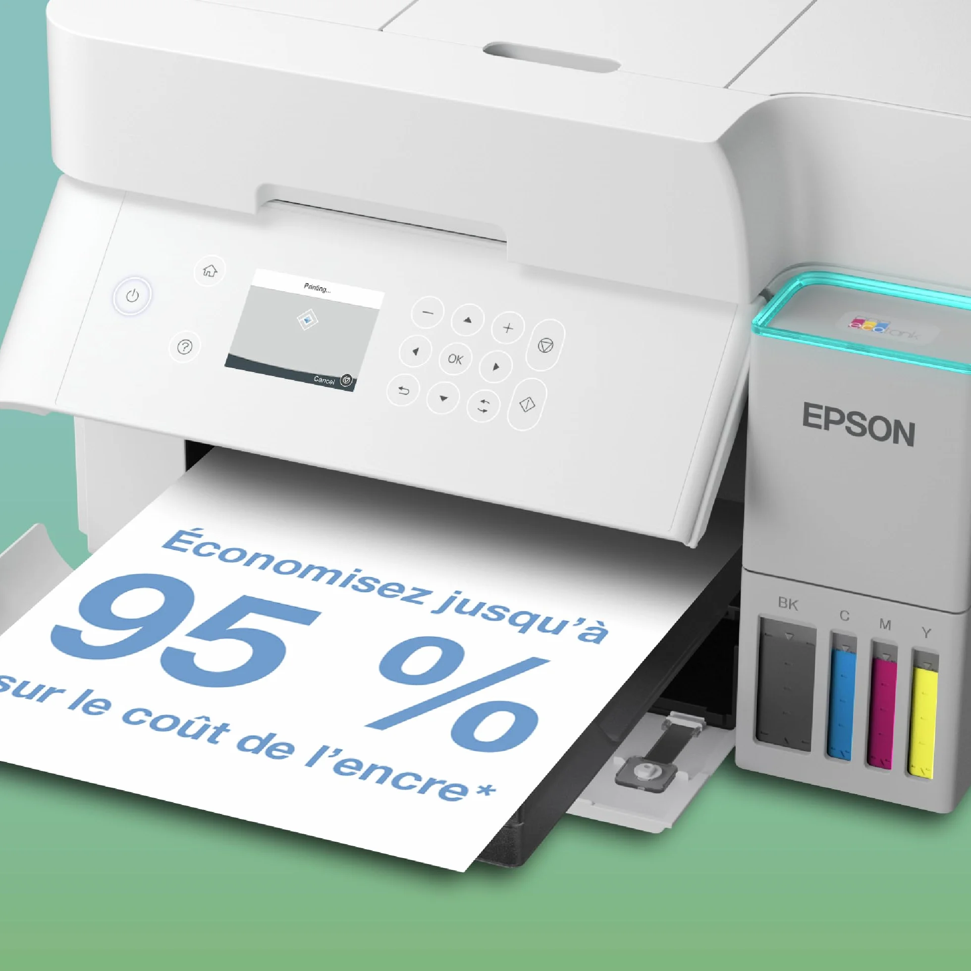 Epson EcoTank ET-3956 Imprimante Multifonction A4 Wi-Fi Recto Verso Auto Écran LCD 6,1cm ADF 35 Feuilles