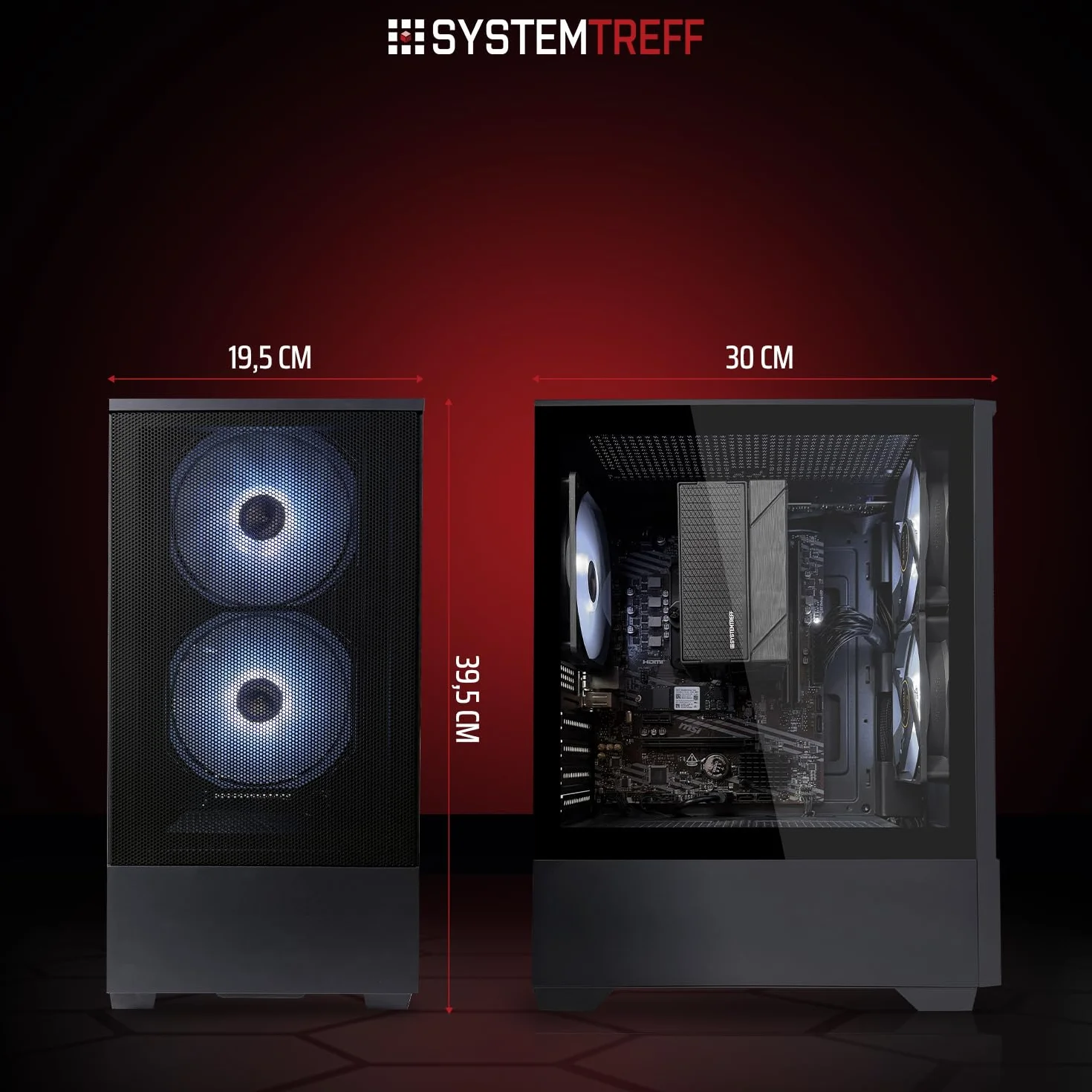 PC Gamer AMD Ryzen 5 5500 Nvidia RTX 3050 6Go 512Go M.2 NVMe 16Go DDR4 RAM Ordinateur de Bureau WLAN