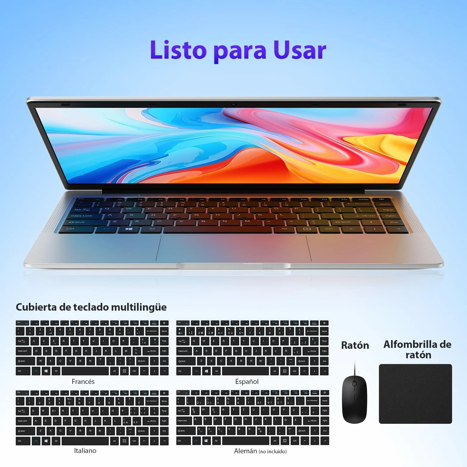 Ordinateur Portable 14 pouces 16Go RAM 256Go SSD Win11 Celeron N4120 FHD IPS