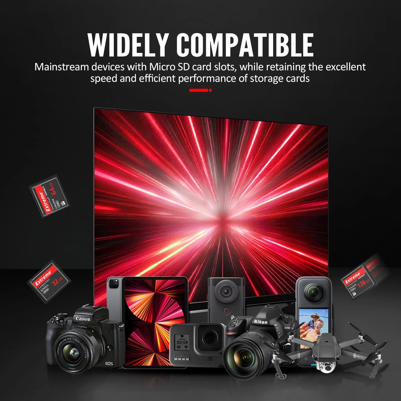 Carte Compact Flash 64G pour Appareil Photo Numérique